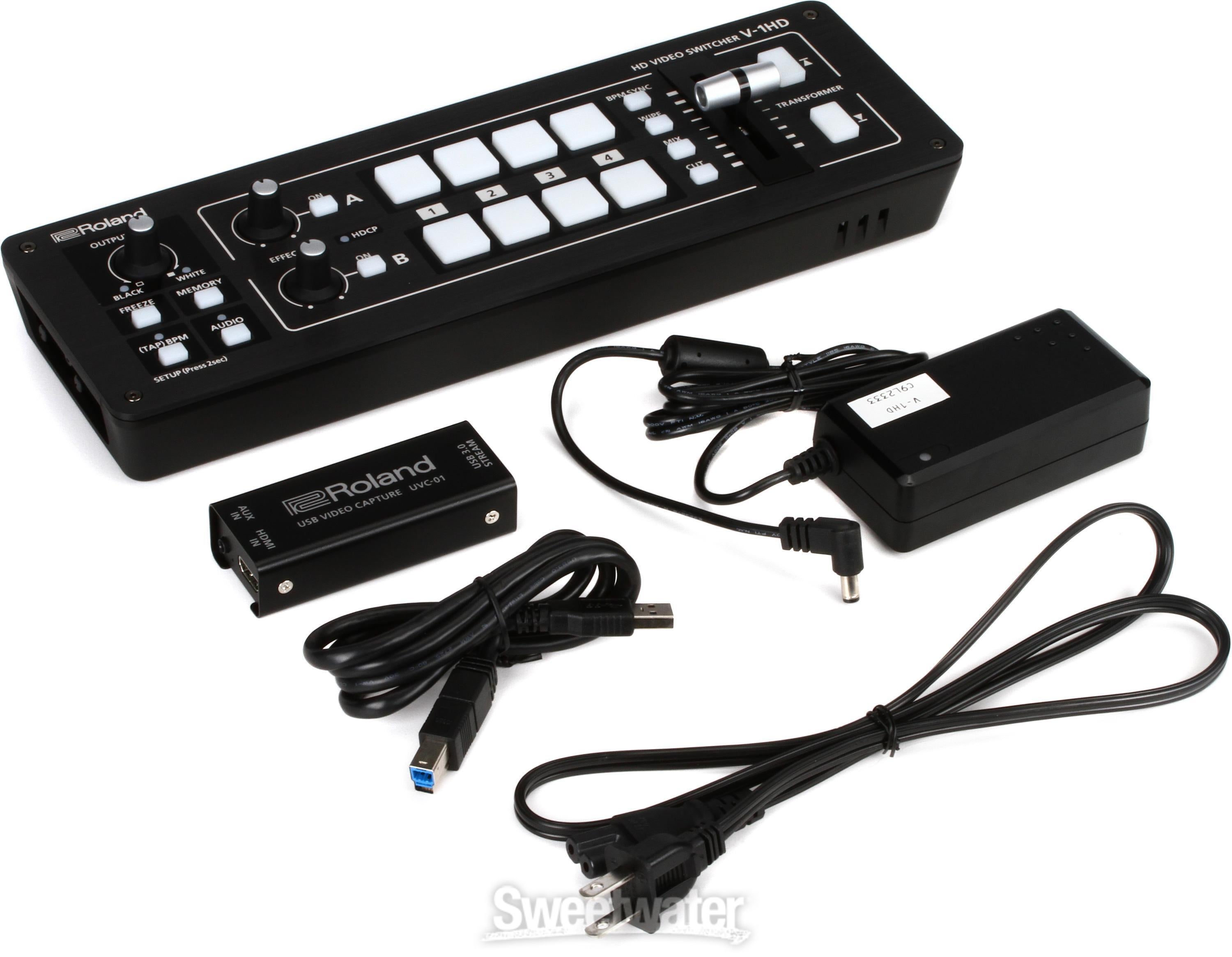 Roland V-1HD STR 4-channel HD Video Switcher Livestreaming