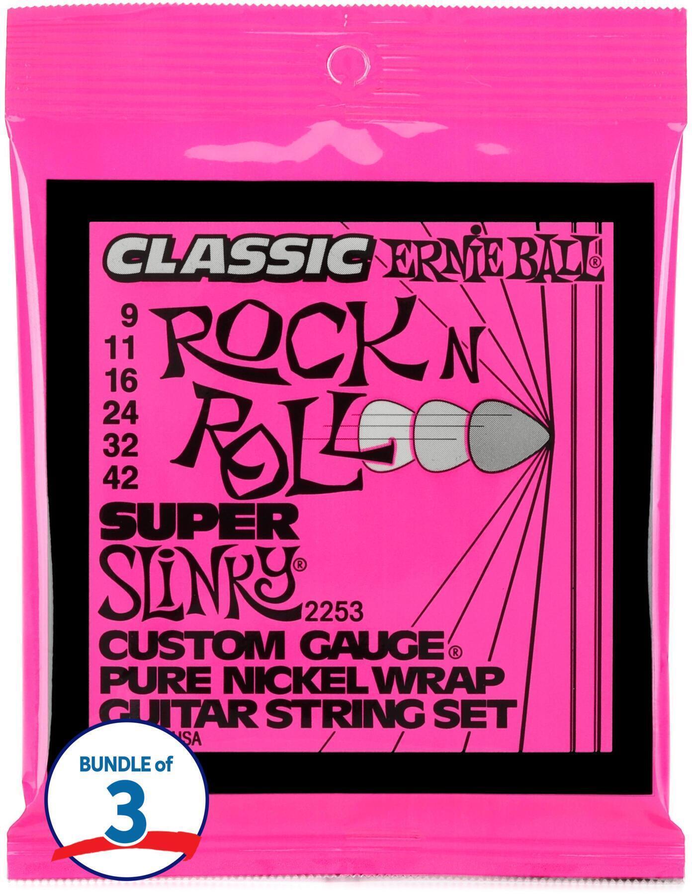 Ernie Ball 2253 Super Slinky Classic Rock N Roll Electric Guitar