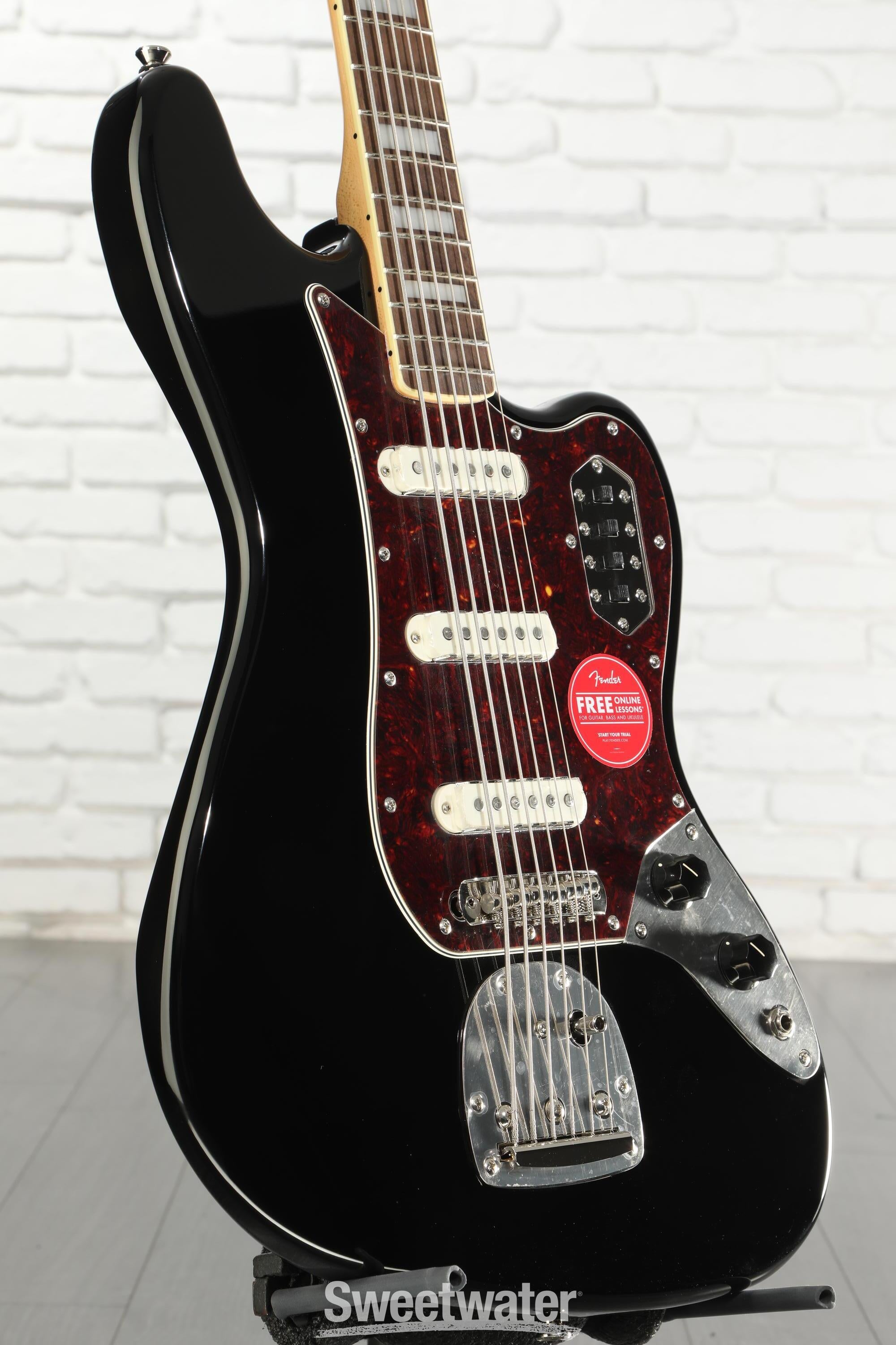 Squier Classic Vibe Bass VI Guitar - Black | Sweetwater