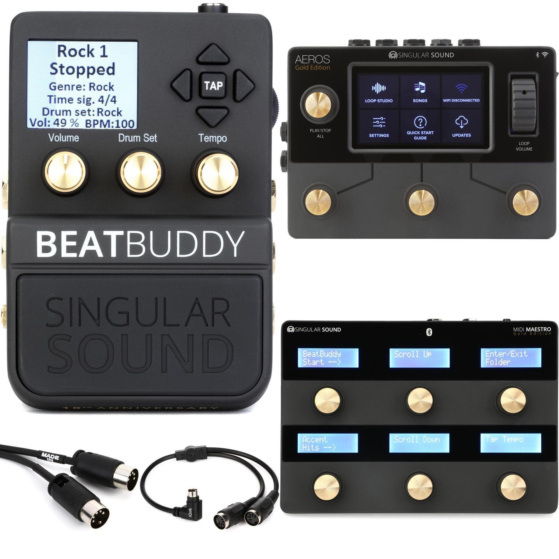 Singular Sound BeatBuddy Drum Machine Pedal with Aeros Loop