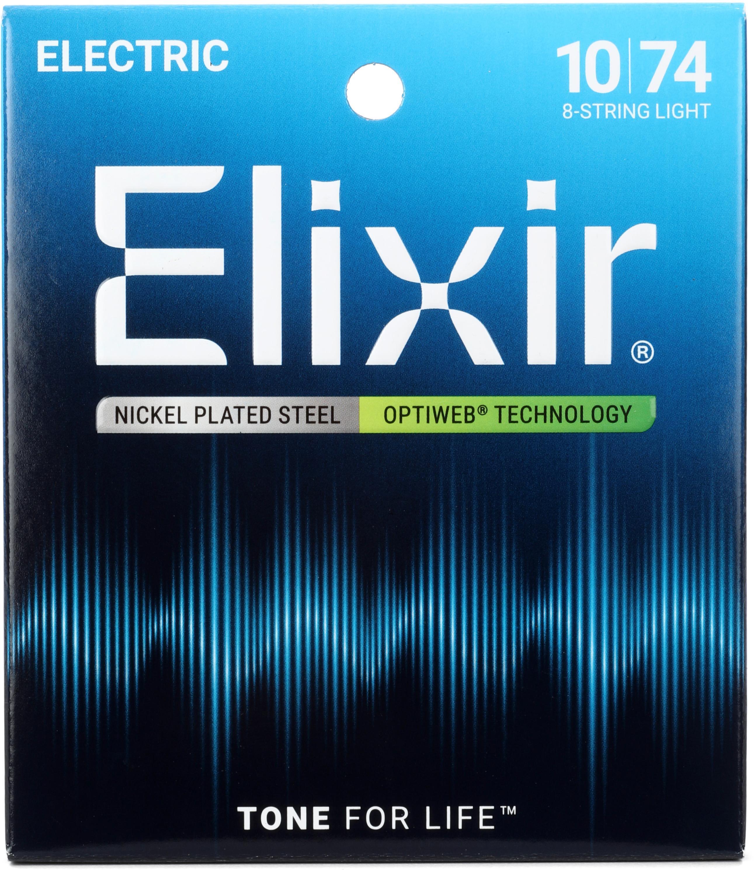 Bundled Item: Elixir Strings 19062 Optiweb Electric Guitar Strings - .010-.074 Light 8-string
