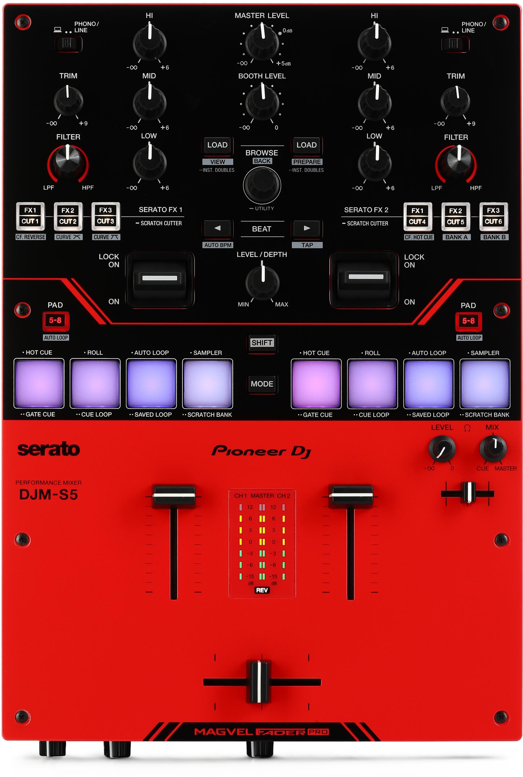 Pioneer DJ DJM-S5 2-channel Mixer for Serato DJ