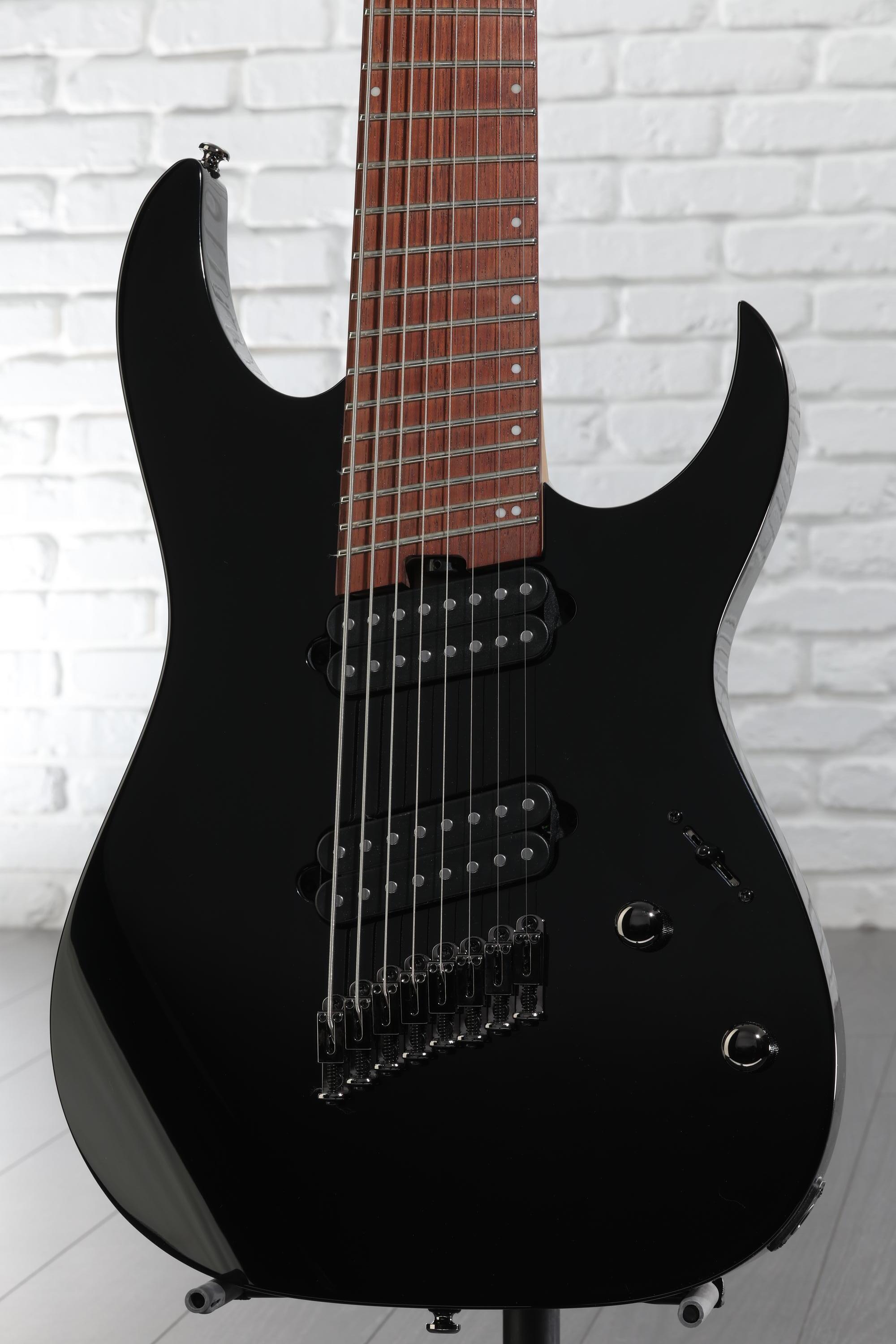 Ibanez RGMS8-BK ケース、ストラップ付き 8弦ギター Ibanez RGMS8 Multi-Scale 8-String Electric Guitar Black