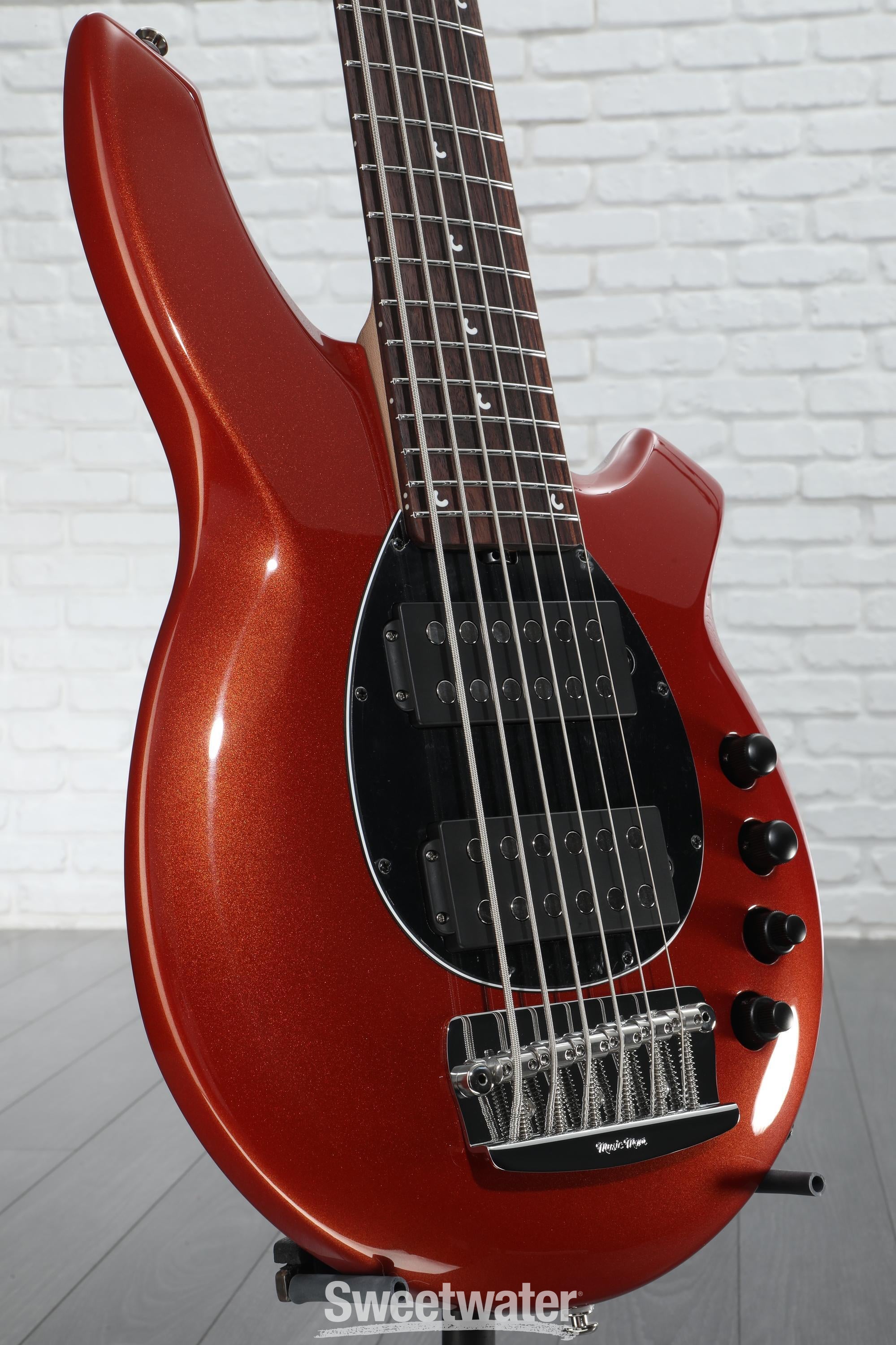 Ernie Ball Music Man Bongo 6HH Electric Bass Guitar - Blood