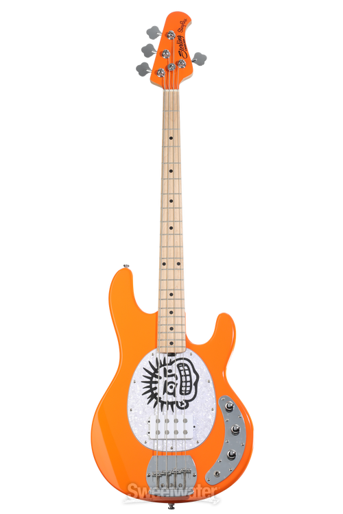 Sterling By Music Man Mike Herrera Signature StingRay Electric Bass Guitar - Orange Creamsicle