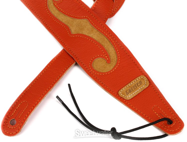 F-Holes Leather Strap - Orange and Tan - Sweetwater