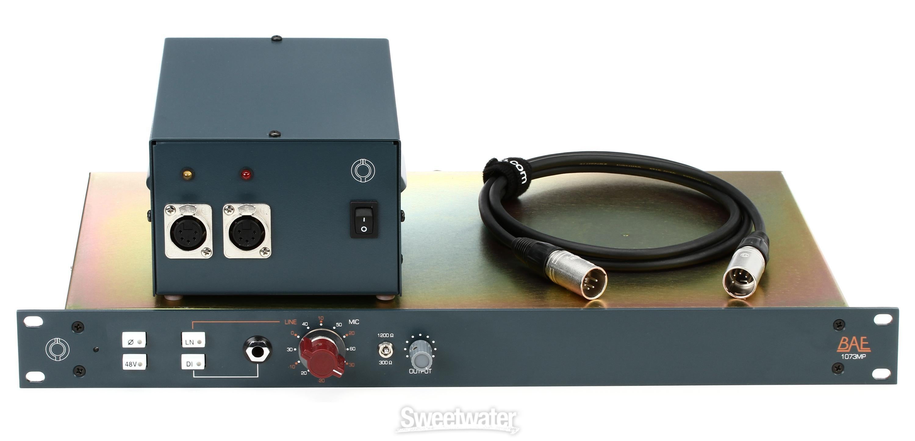 BAE 1073MP Rackmount Microphone Preamp with Power Supply | Sweetwater