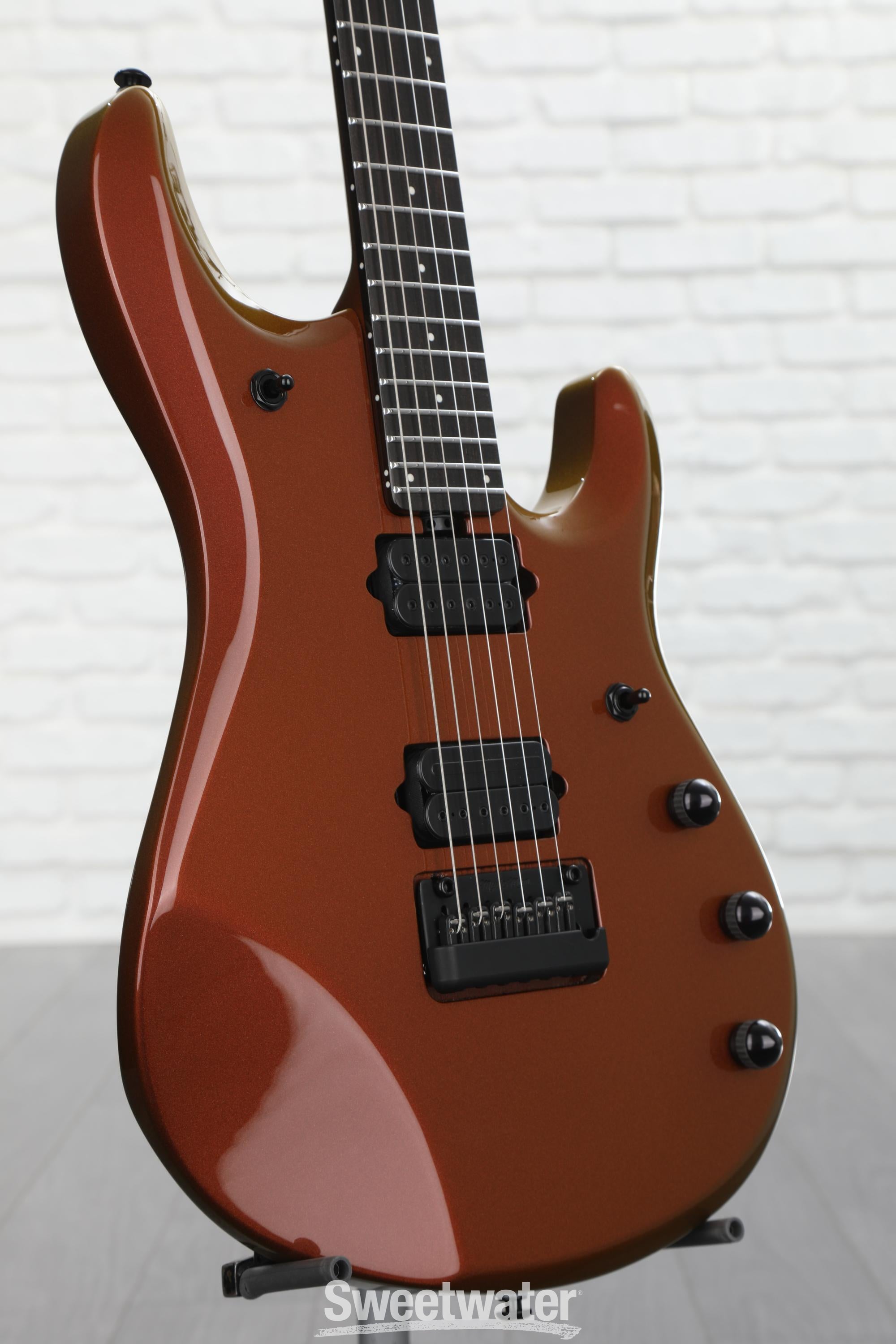 ギター MUSICMAN JP12 BFR 6-Strings Ernie Ball Music Man JP12 BFR 6 - Cardinal Red Sparkle