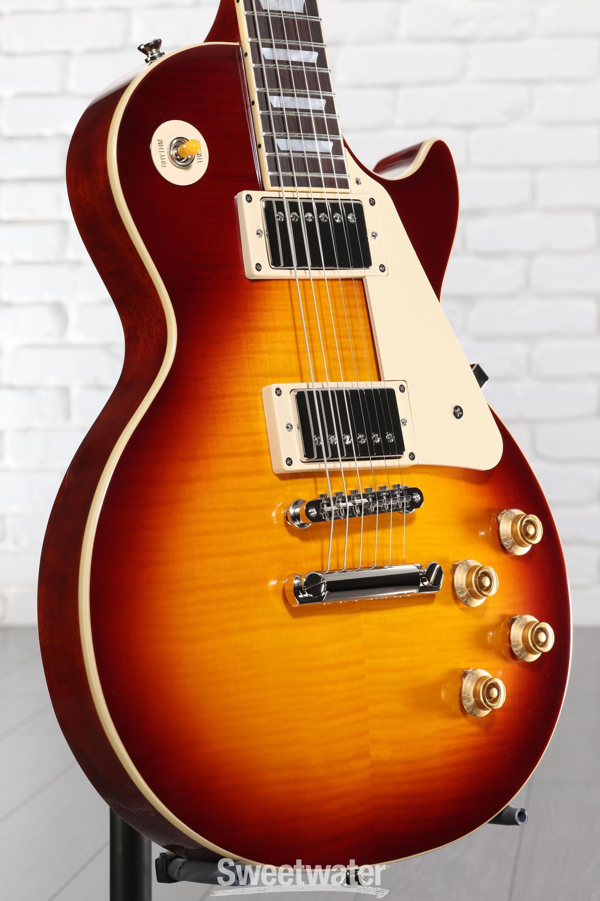 Photo of Epiphone Inspired by Gibson Custom 1959 Les Paul Standard Reissue Electric Guitar - Deep Cherry Sunburst