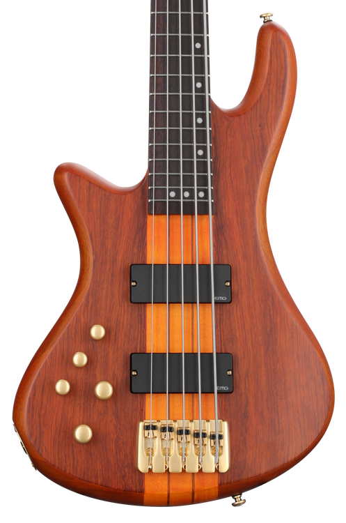 Schecter Stiletto Studio 5 Left-handed Bass Guitar - Honey Satin