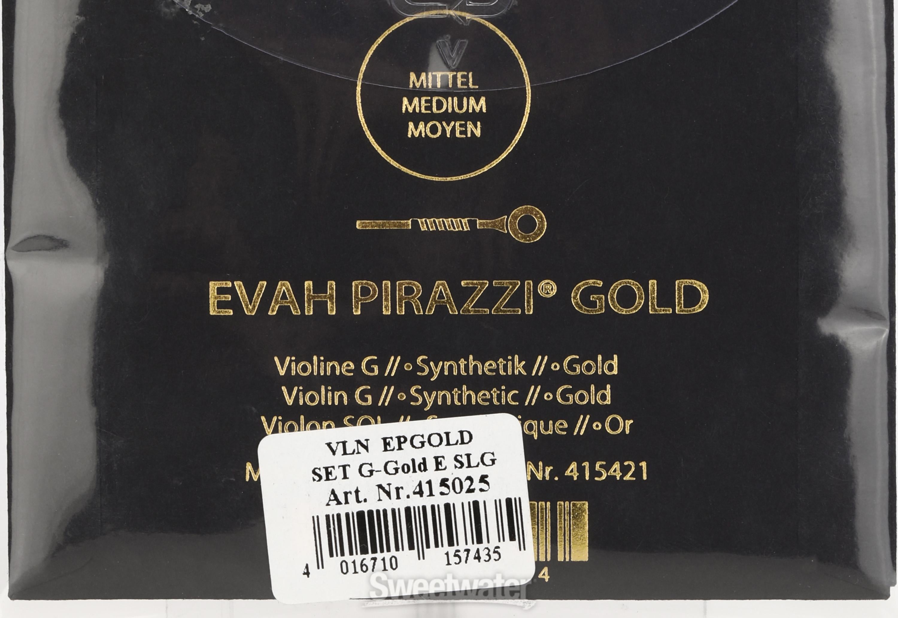 Pirastro Evah Pirazzi Gold Series Violin String Set - 4/4