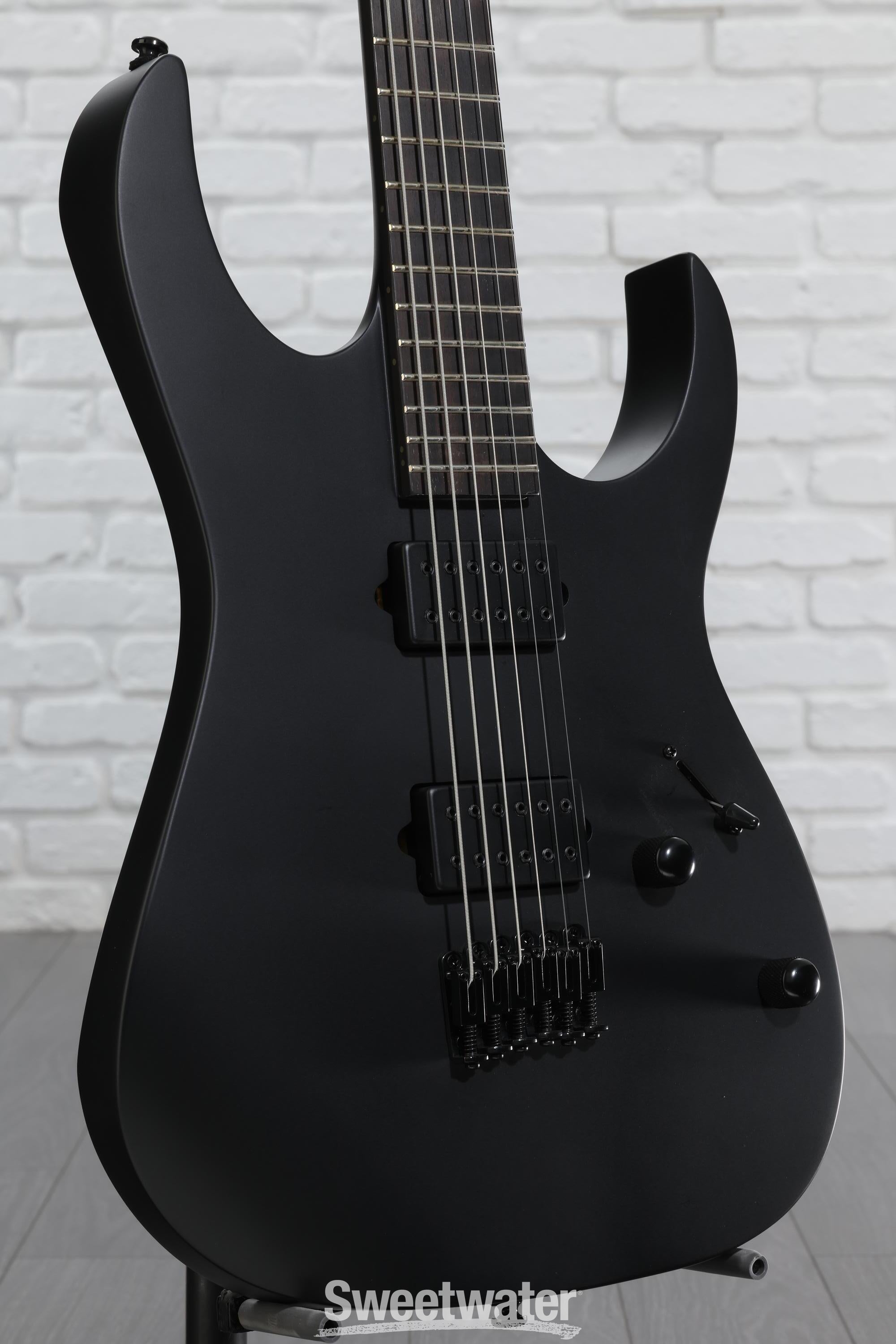 Ibanez Iron Label RGRTBB21-BKF バリトン Ibanez Iron Label RG Baritone - Black Flat | Sweetwater