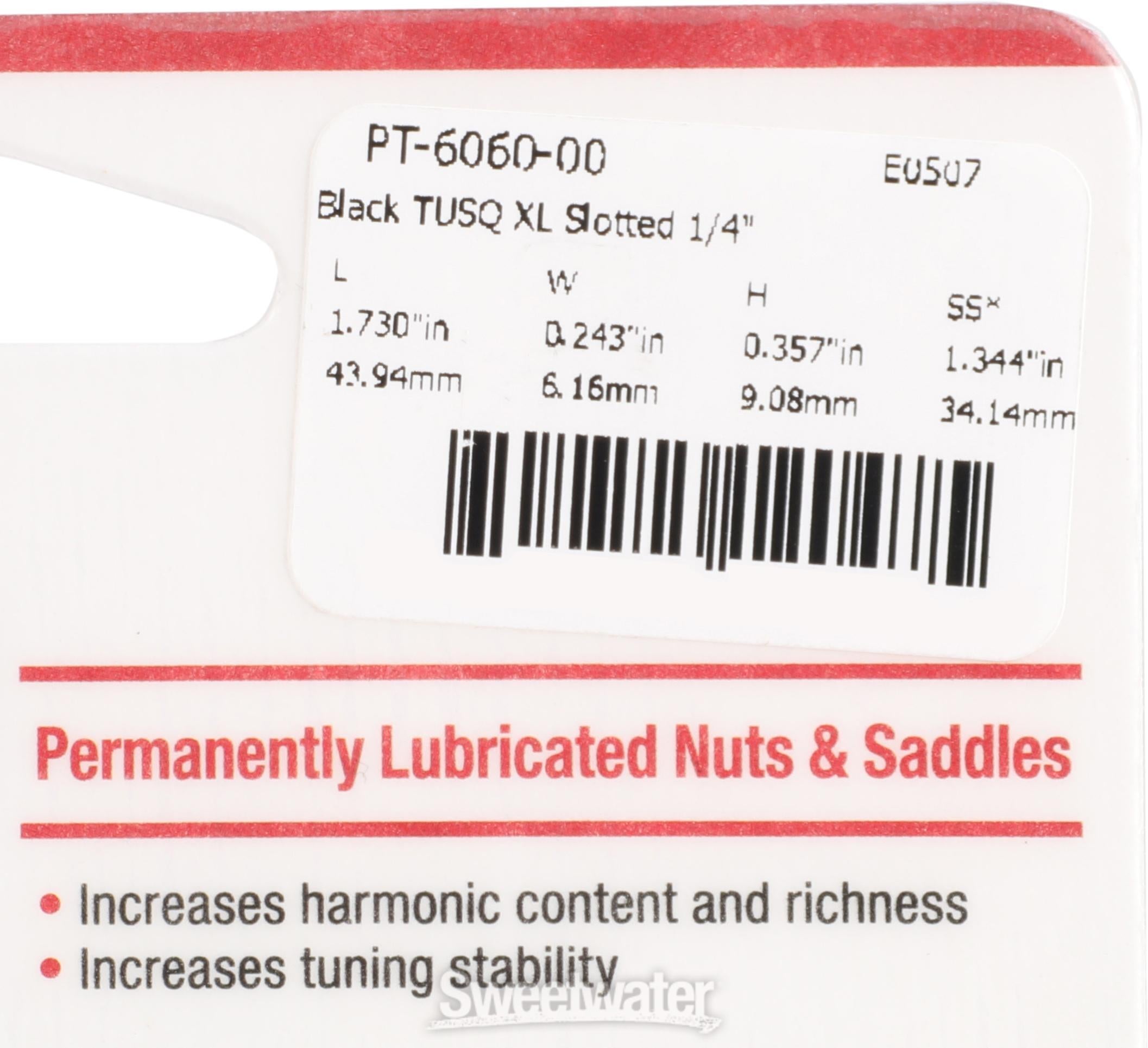 Graph Tech PT-6060-00 Black TUSQ XL Slotted Epiphone-style Guitar