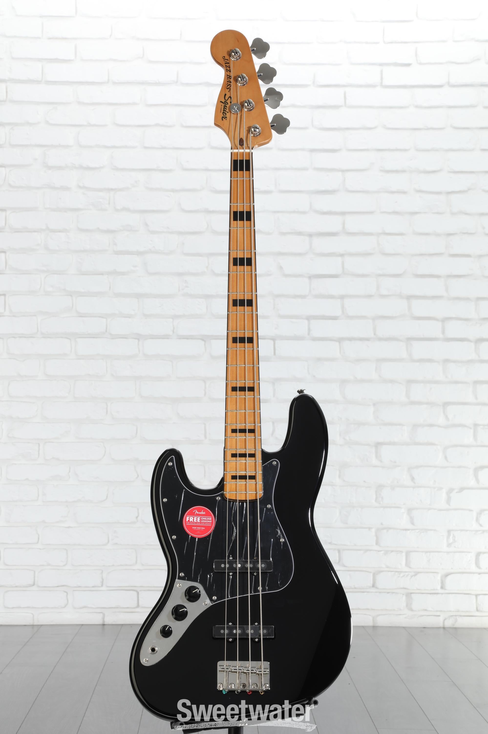 Squier Classic Vibe '70s Jazz Bass, Left-handed - Black | Sweetwater