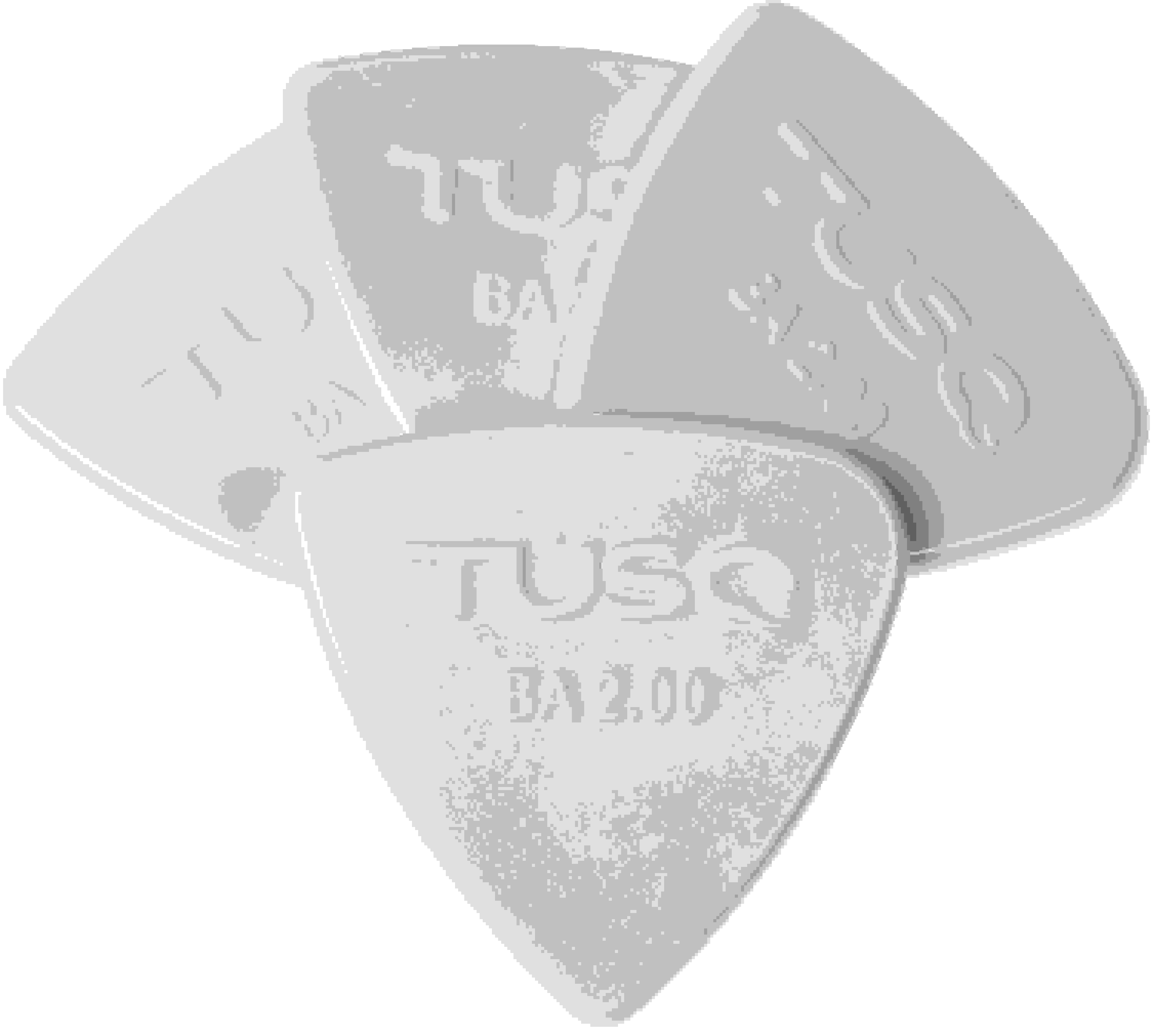 Graph Tech PQP-0402-W4 TUSQ Bi-Angle Guitar Picks - 2.0mm Bright Tone (4-pack)
