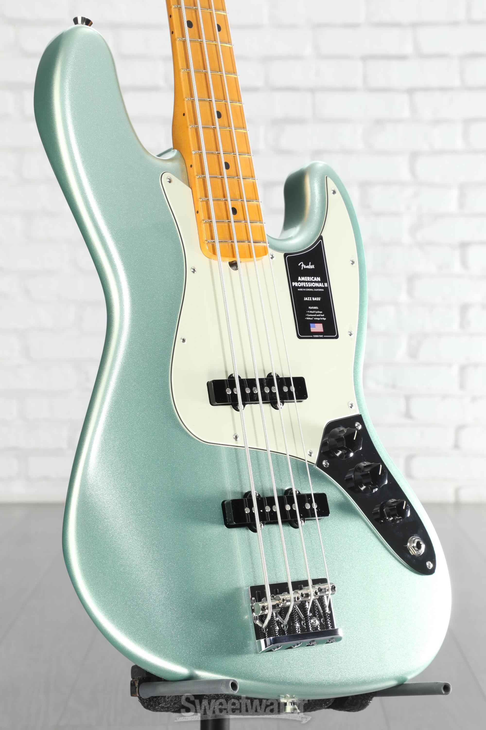 Fender American Professional II Jazz Bass - Mystic Surf Green with