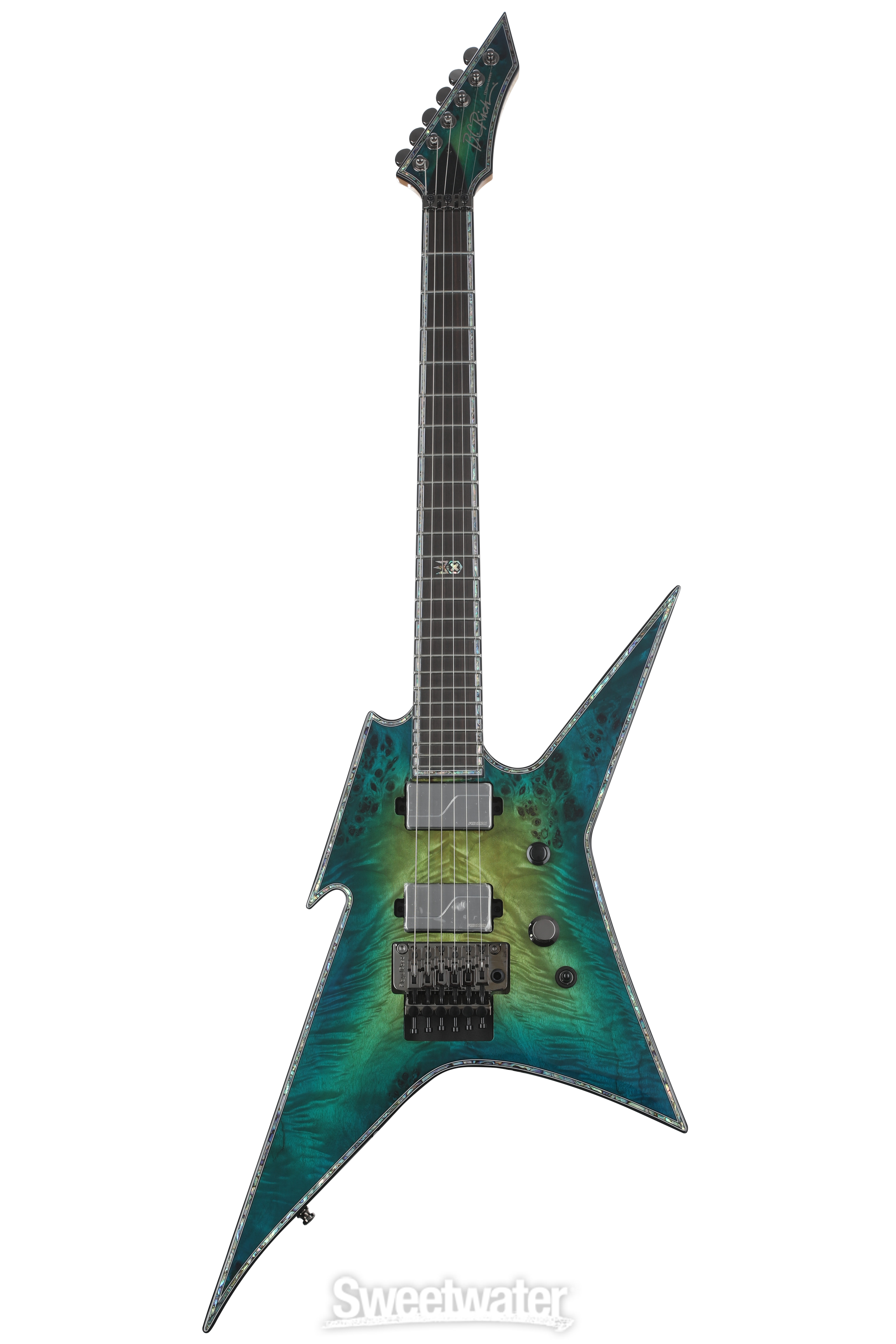 B.C. Rich Ironbird Extreme Exotic with Floyd Rose Electric Guitar - Cyan  Blue | Sweetwater