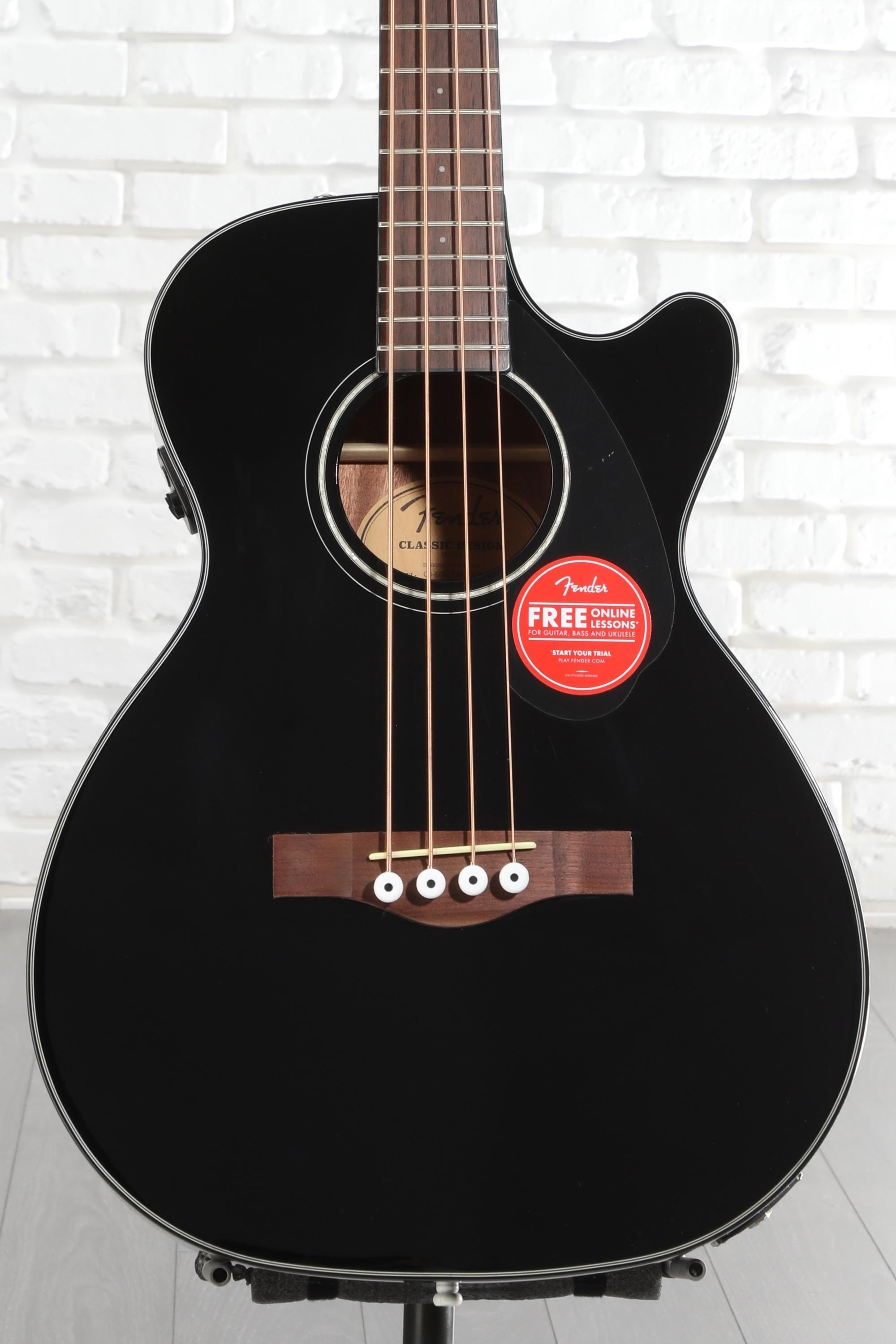 Fender CB-60SCE Acoustic-electric Concert Bass Guitar - Black