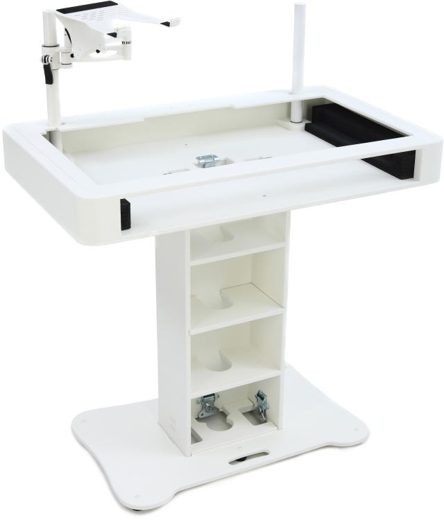 ProX DJ Control Tower / Podium Travel Stand for DJ Controllers (White)