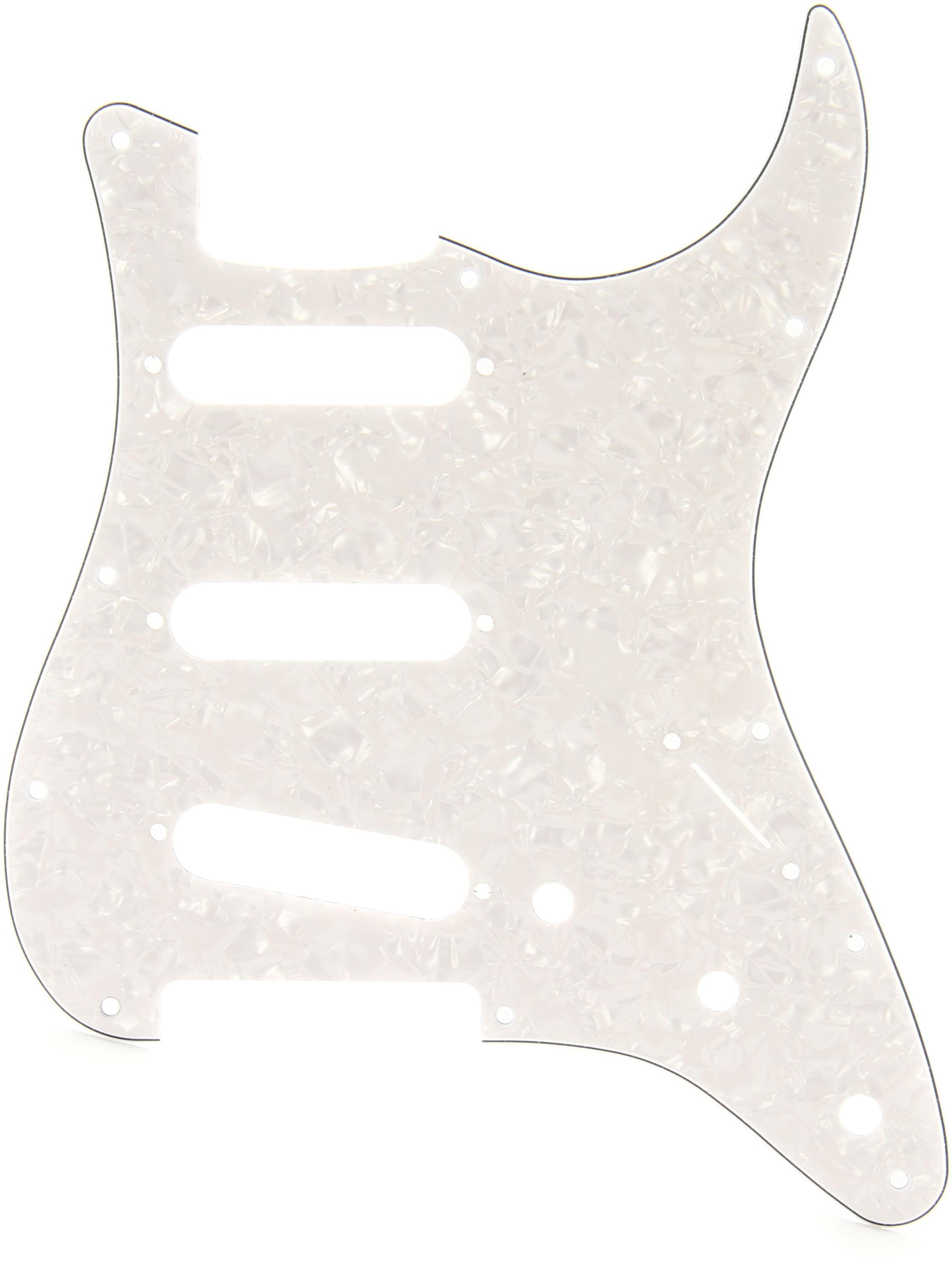 Fender 11-hole Modern-style Stratocaster S/S/S Pickguard - White Moto