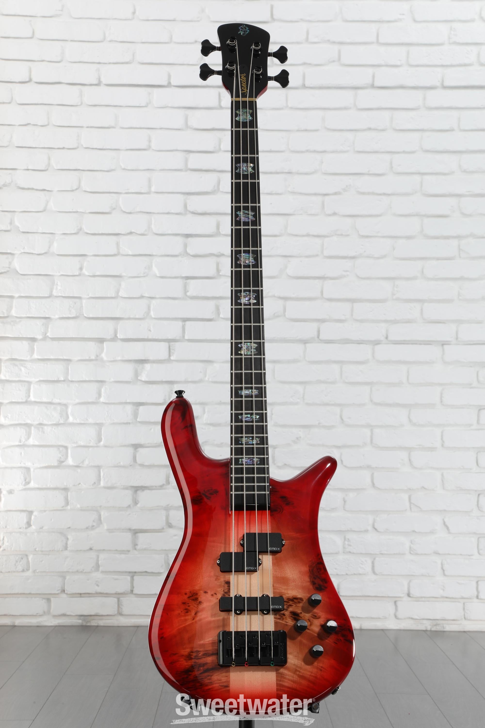 Spector Euro 4 CST Electric Bass Guitar - Natural Red Burst