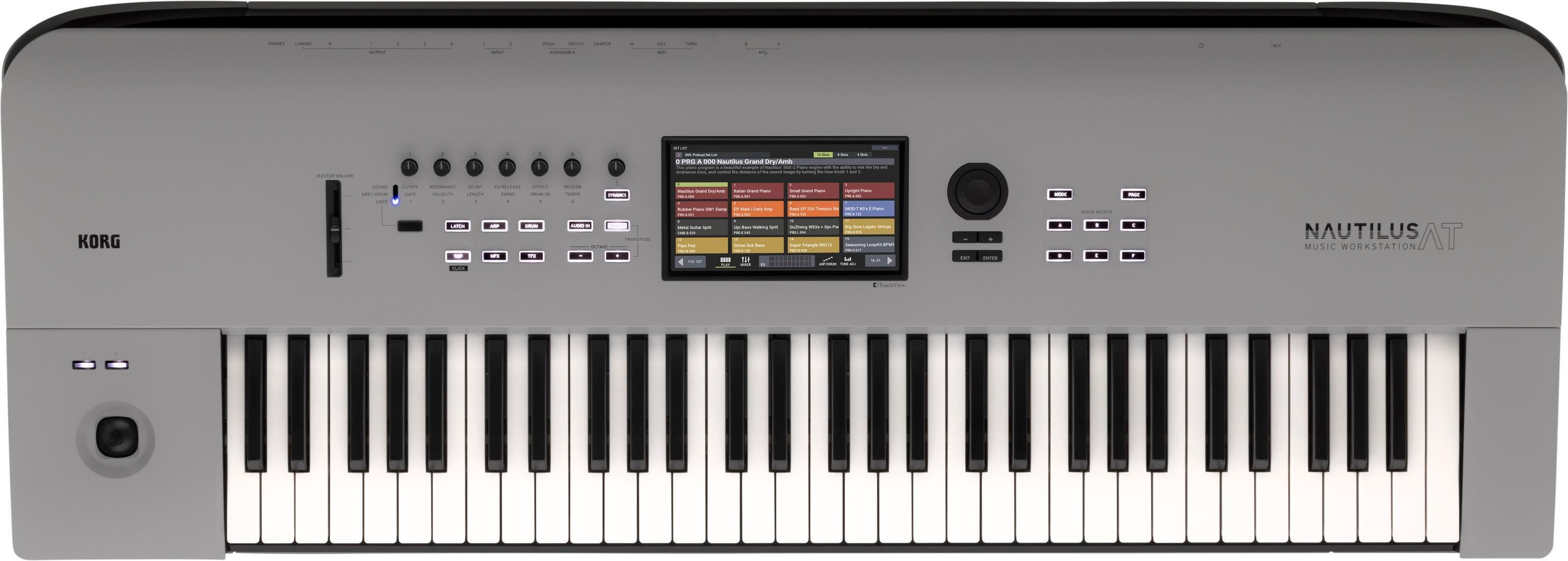 Korg Nautilus AT 61 Synthesizer Workstation with Aftertouch -  Limited-edition Gray