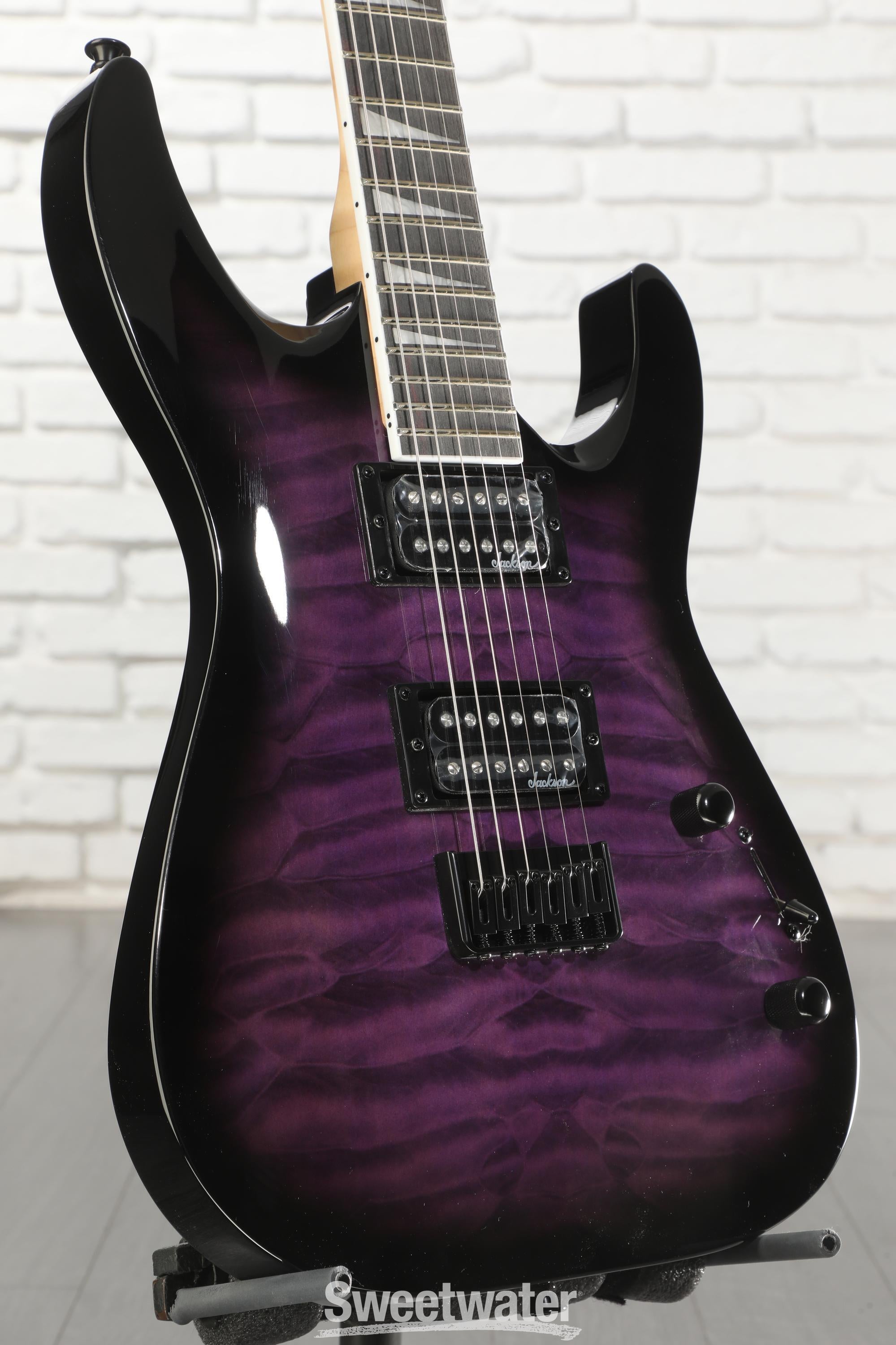 Photo of Jackson JS Series Dinky Arch Top JS32Q DKA HT Electric Guitar - Transparent Purple Burst