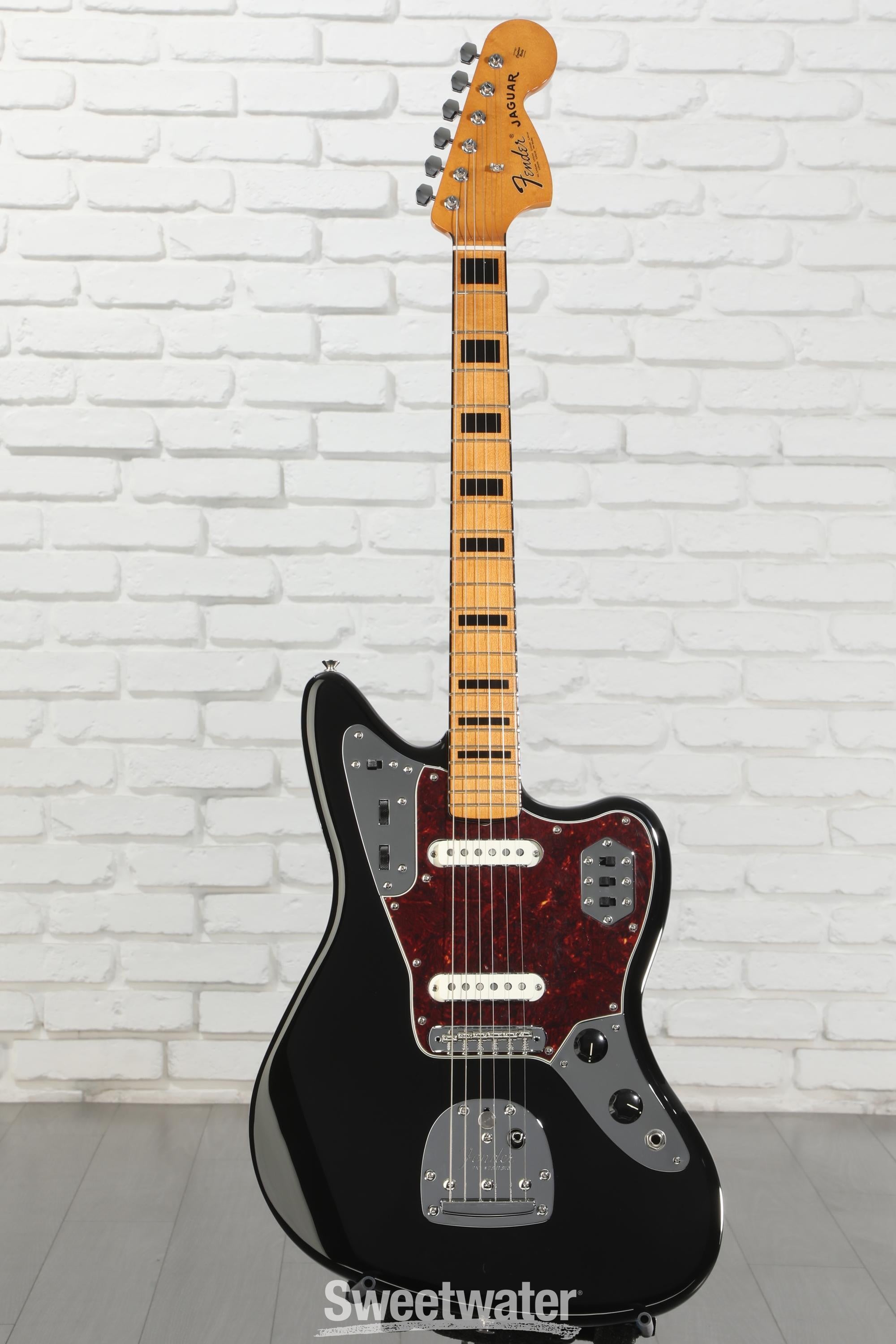 Fender Vintera II '70s Jaguar Electric Guitar - Black | Sweetwater