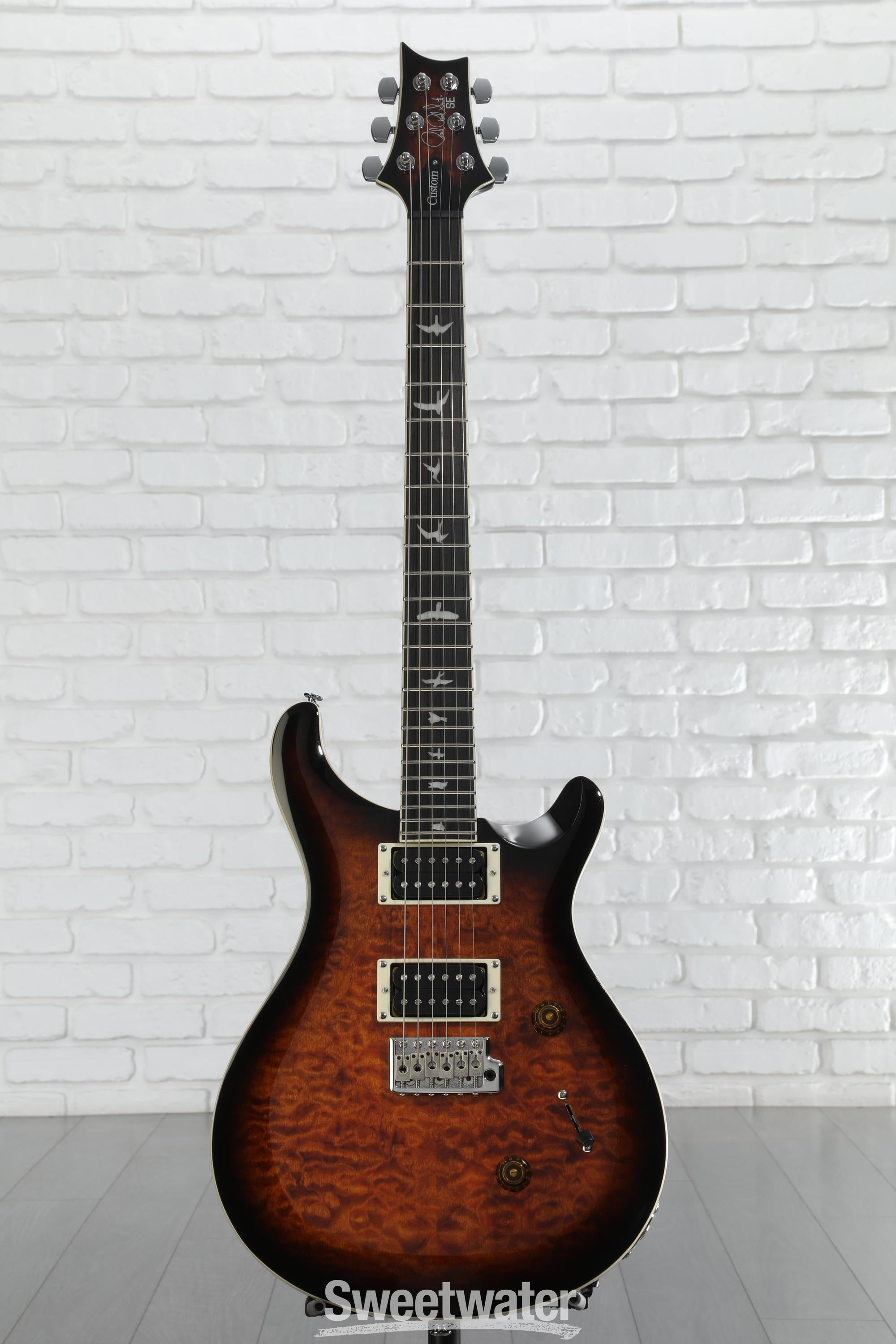 PRS SE Custom 24 Electric Guitar - Quilted Black Gold
