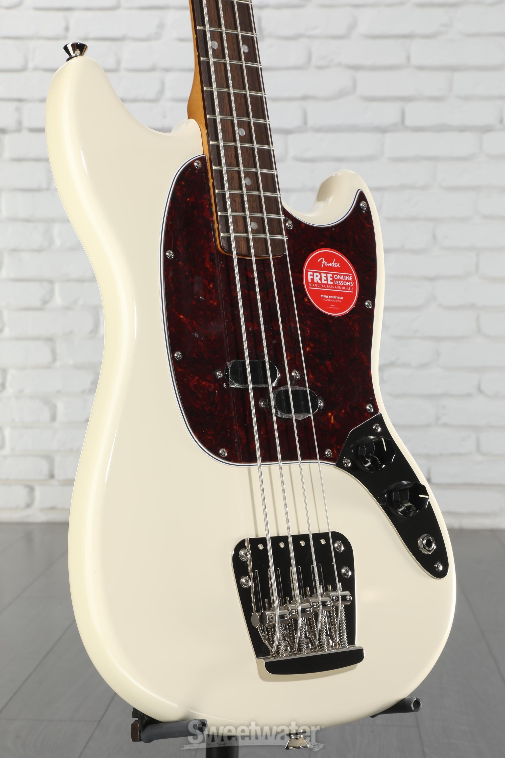 ベース Squier Classic Vibe 60s Mustang Bass Squier Classic Vibe '60s Mustang Bass Guitar Olympic White