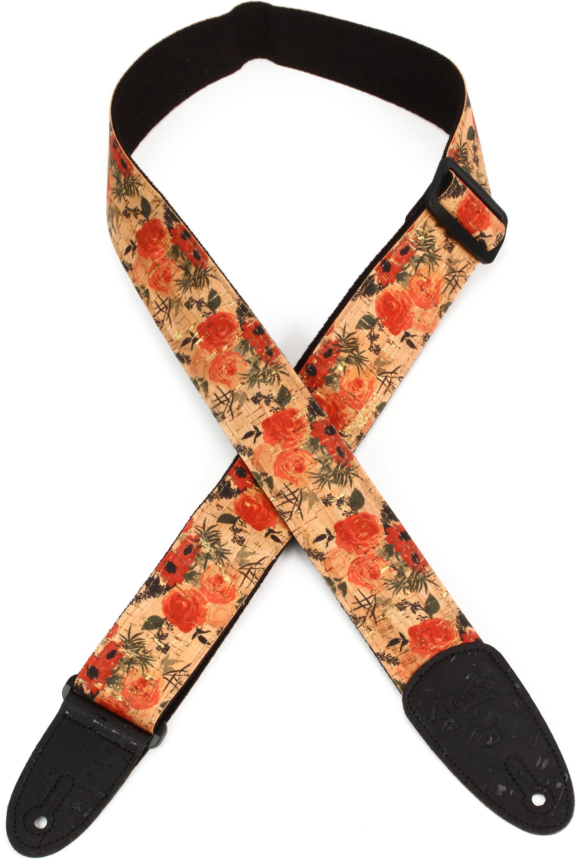 Photo of Levy's MX8-001 Cork Guitar Strap - Wildflower
