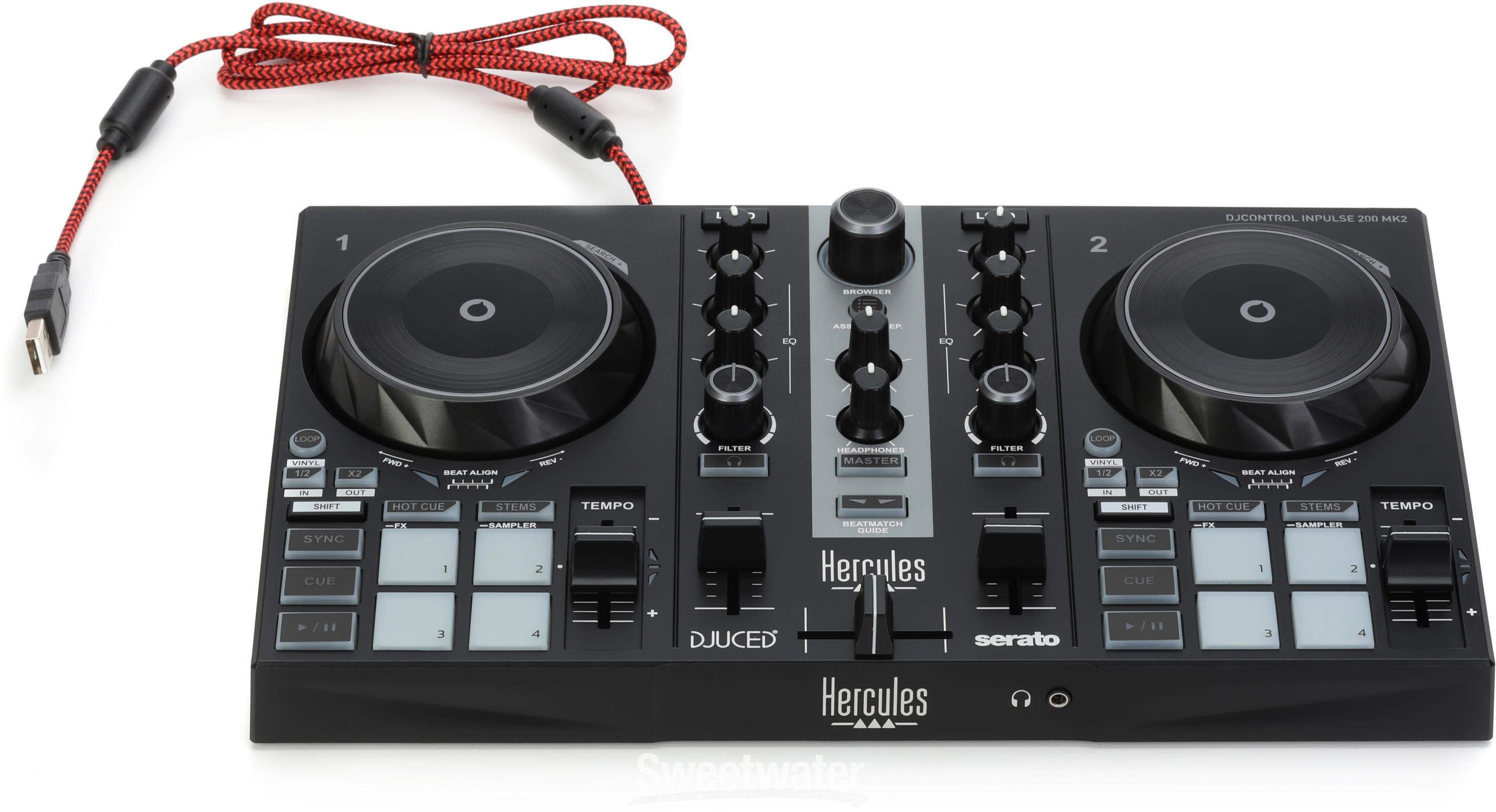 Hercules DJ Control 200 DJコントローラー Amazon.com: Hercules DJControl Inpulse 200 MK2 Arctic Blue