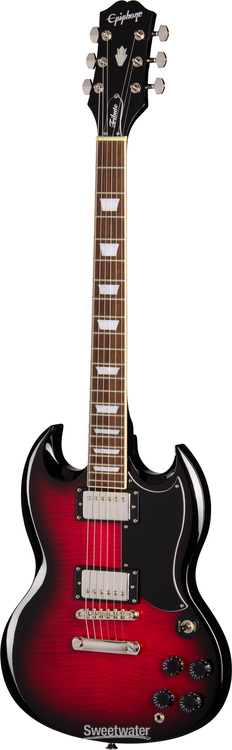 Epiphone SG Tribute Plus Electric Guitar - Cherry Burst | Sweetwater