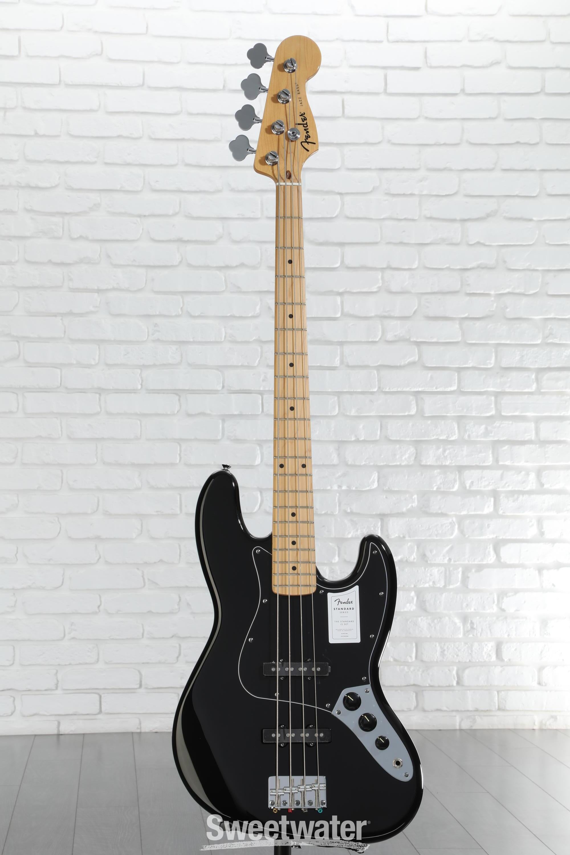 Fender American Standard Jazz Bass - Black | Sweetwater