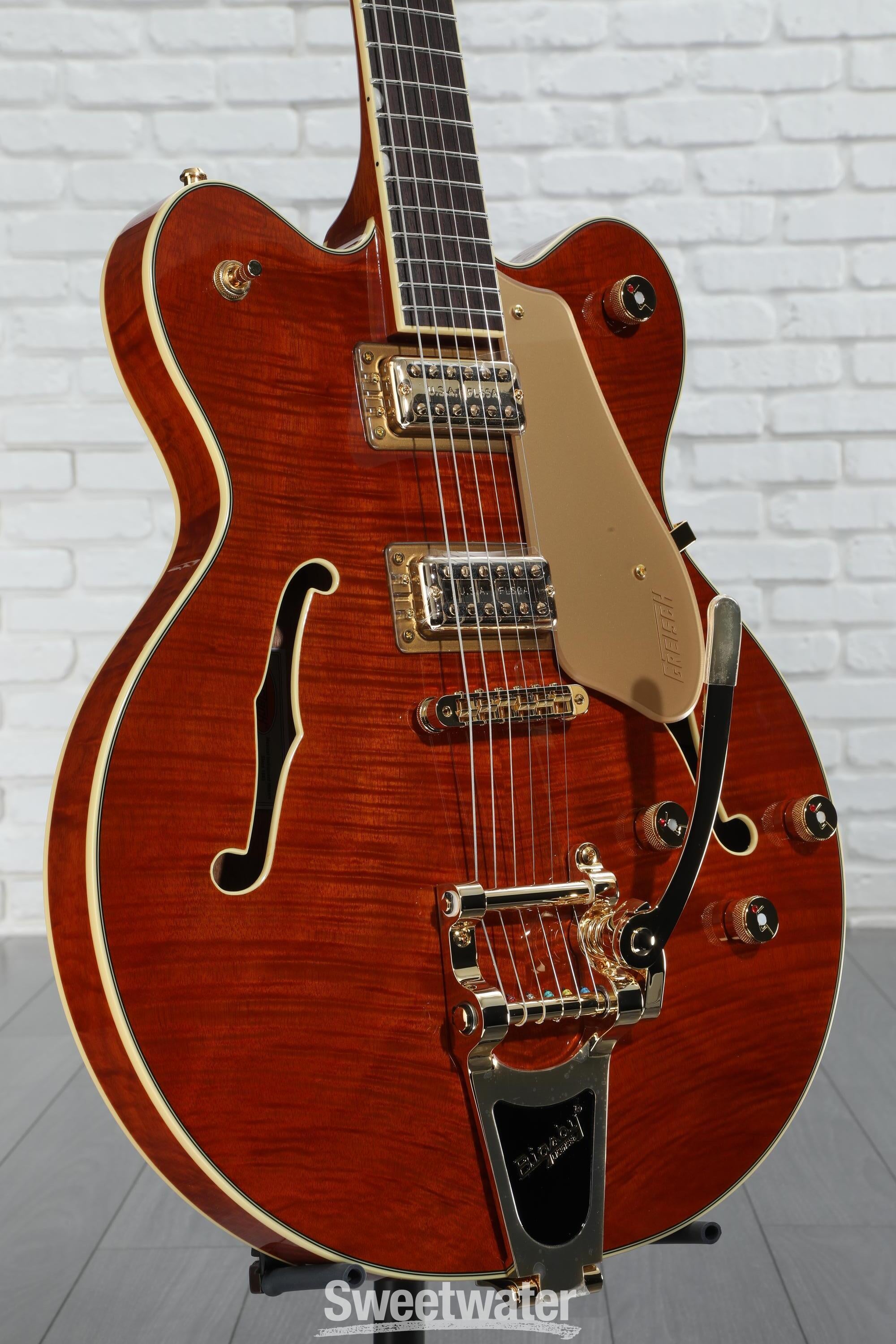 Photo of Gretsch LTD Broadkaster Semi-hollowbody Electric Guitar - Roundup Orange Stain