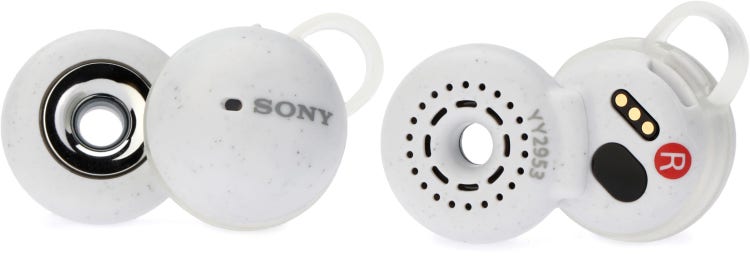 Sony WF-L900 LinkBuds True Wireless Open Earbuds - White | Sweetwater 