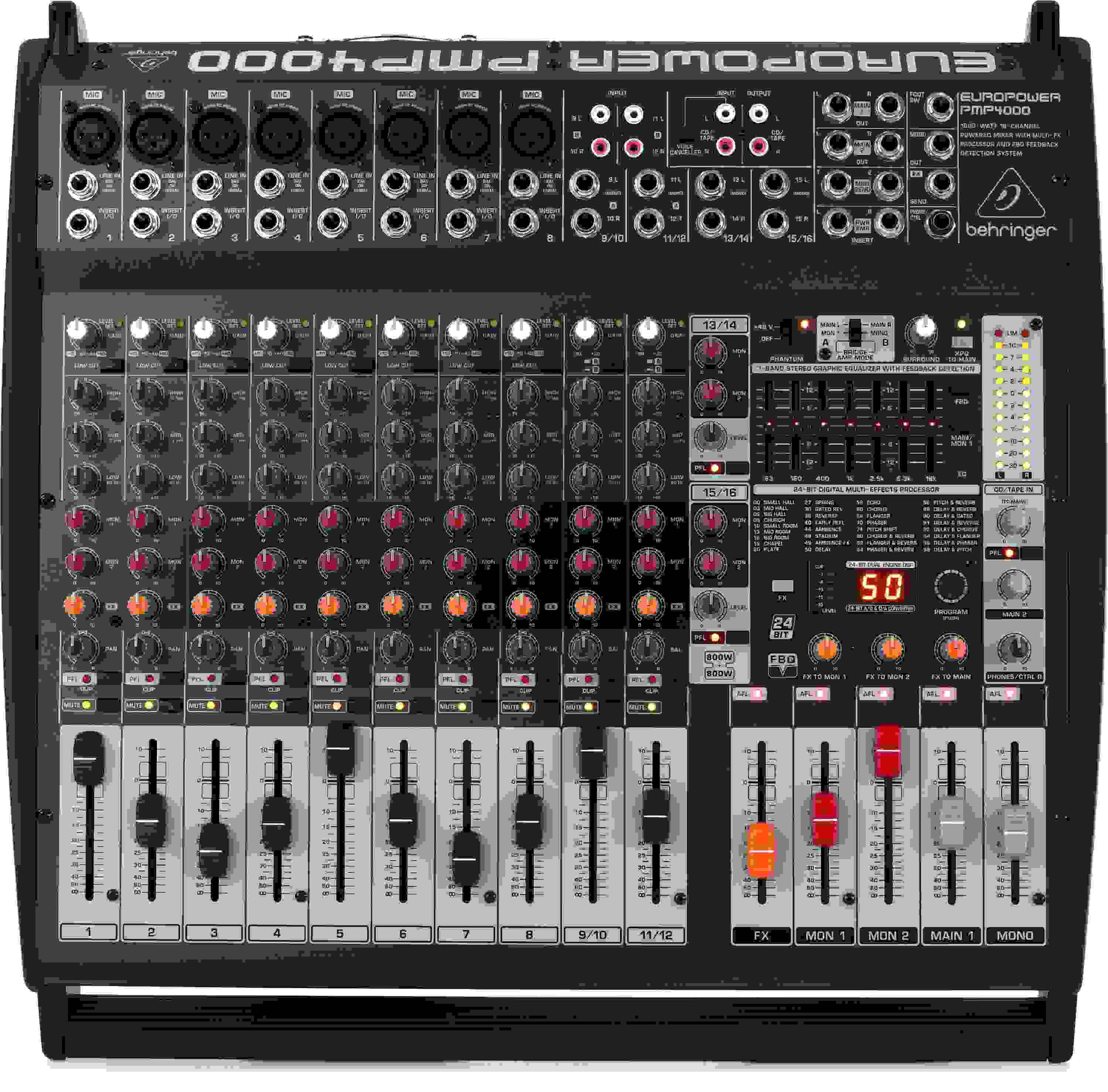 Behringer Europower PMP4000 16-channel 1600W Powered Mixer