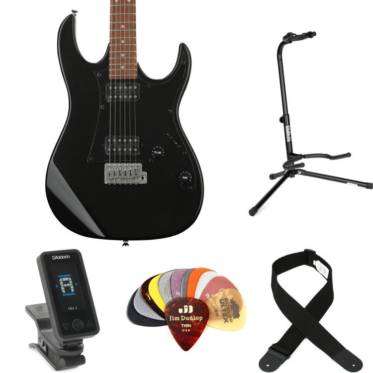 Ibanez Gio GRX20Z Essentials Bundle - Black Night