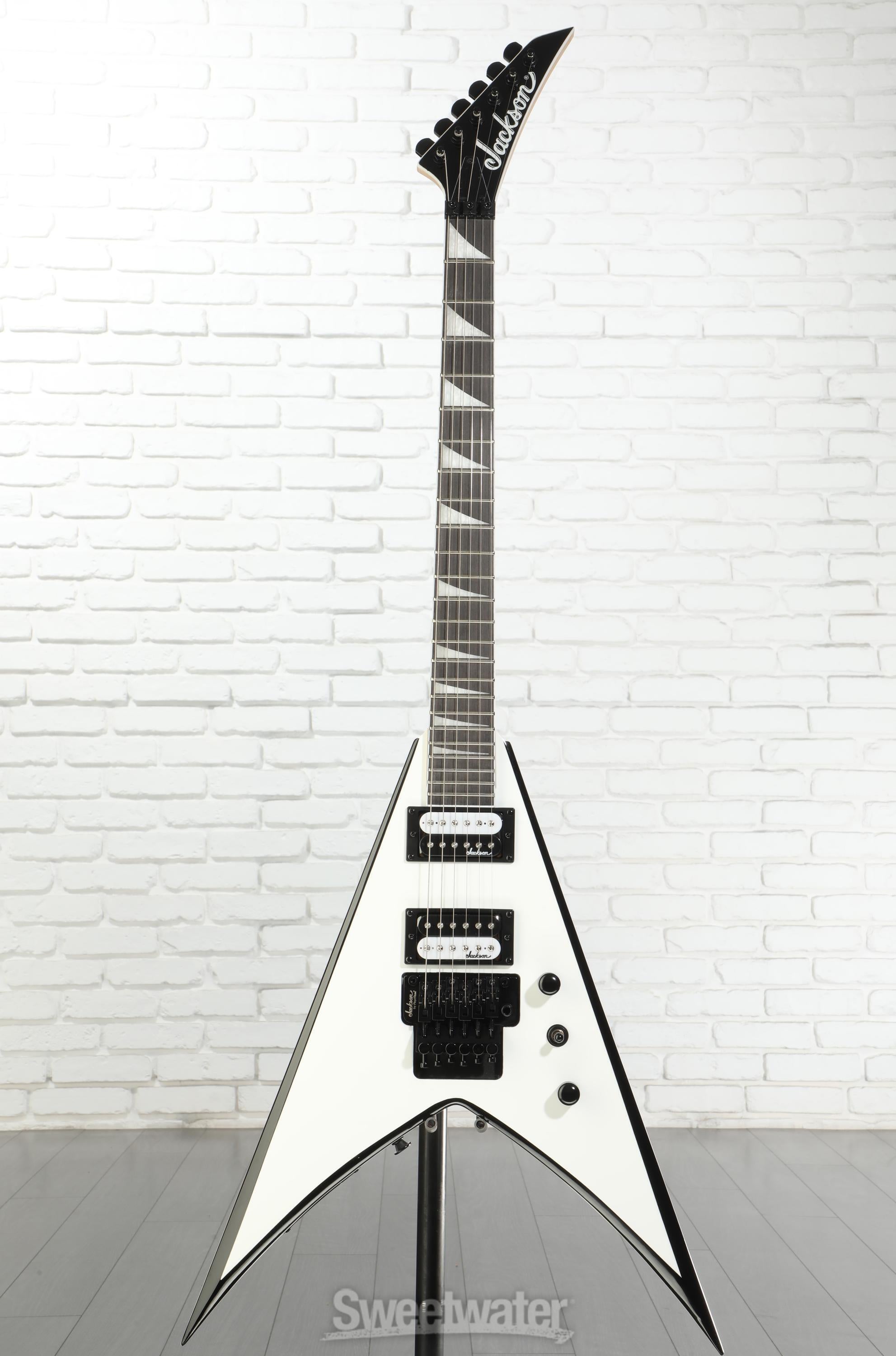 【美品】Jackson KING V VS32 White with Black Jackson JS Series King V JS32 - White with Black Bevels | Sweetwater