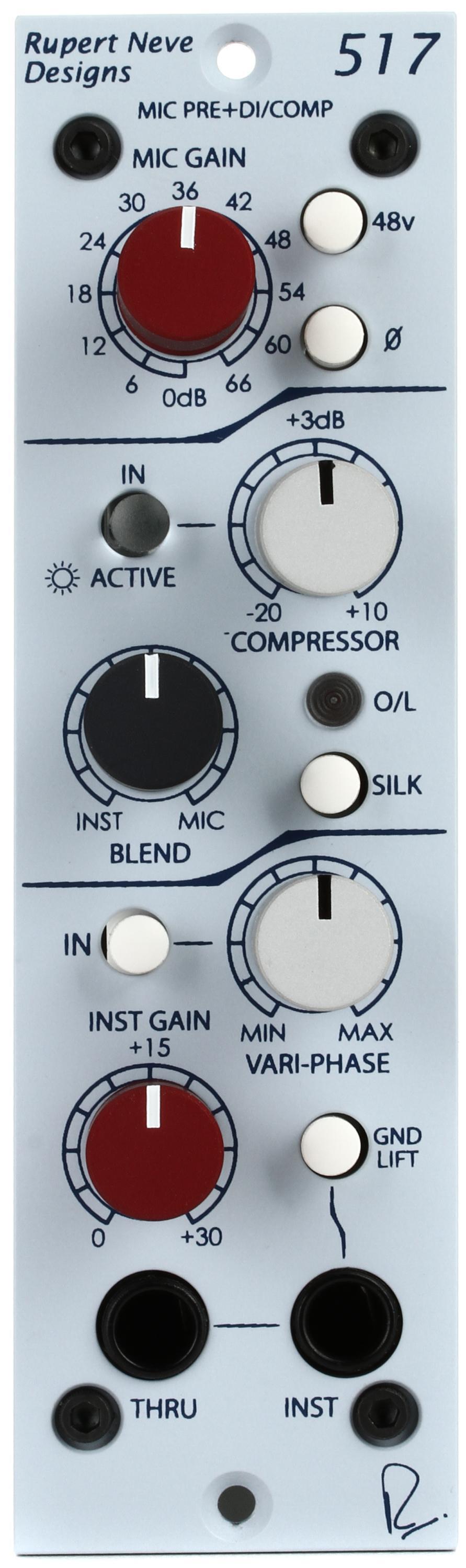 Rupert Neve Designs 517 500 Series Microphone Preamp u0026 Compressor |  Sweetwater