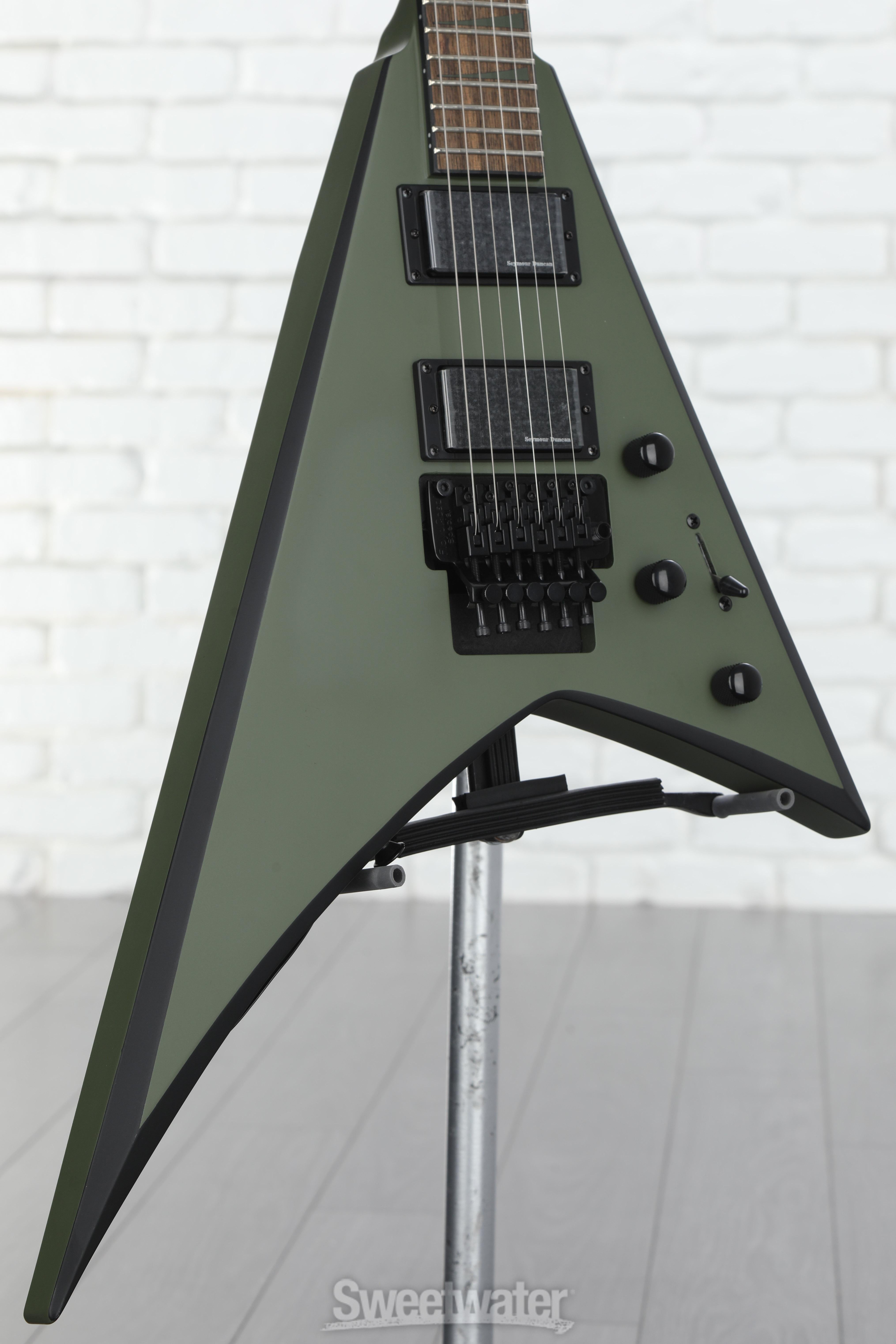 Jackson X Series Rhoads RRX24 - Matte Army Drab with Black Bevels