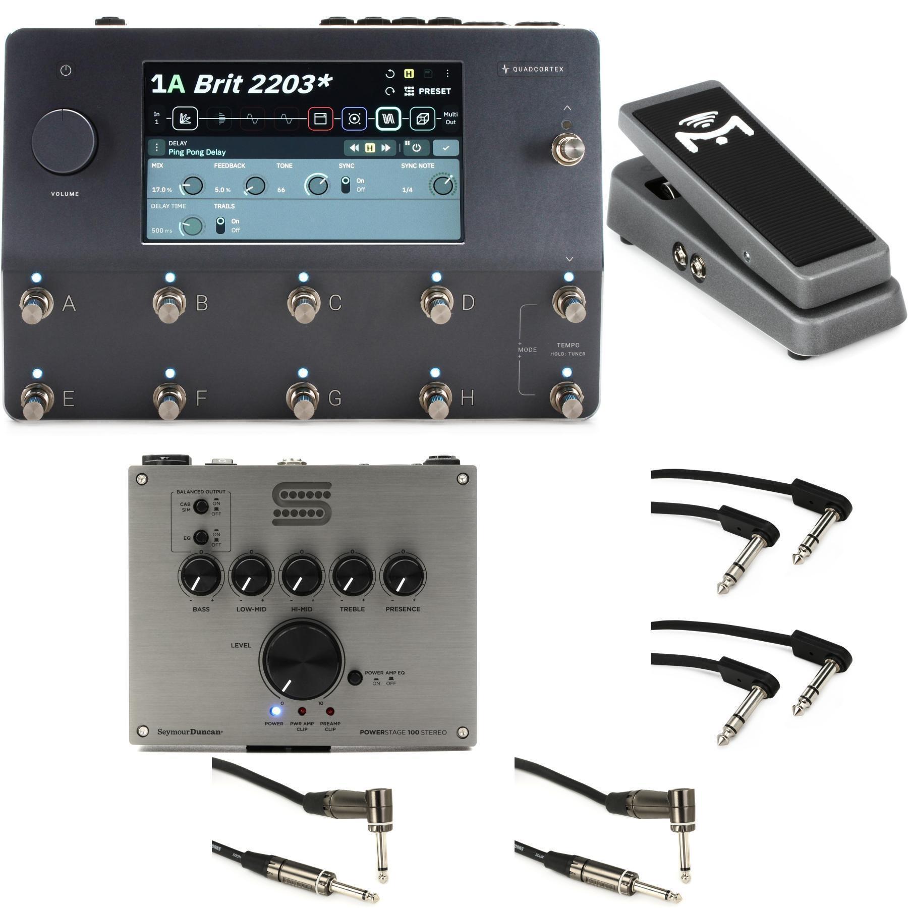 Neural DSP Quad Cortex Quad-Core Digital Effects Modeler/Profiling  Floorboard and Seymour Duncan PowerStage 100 Stereo Bundle