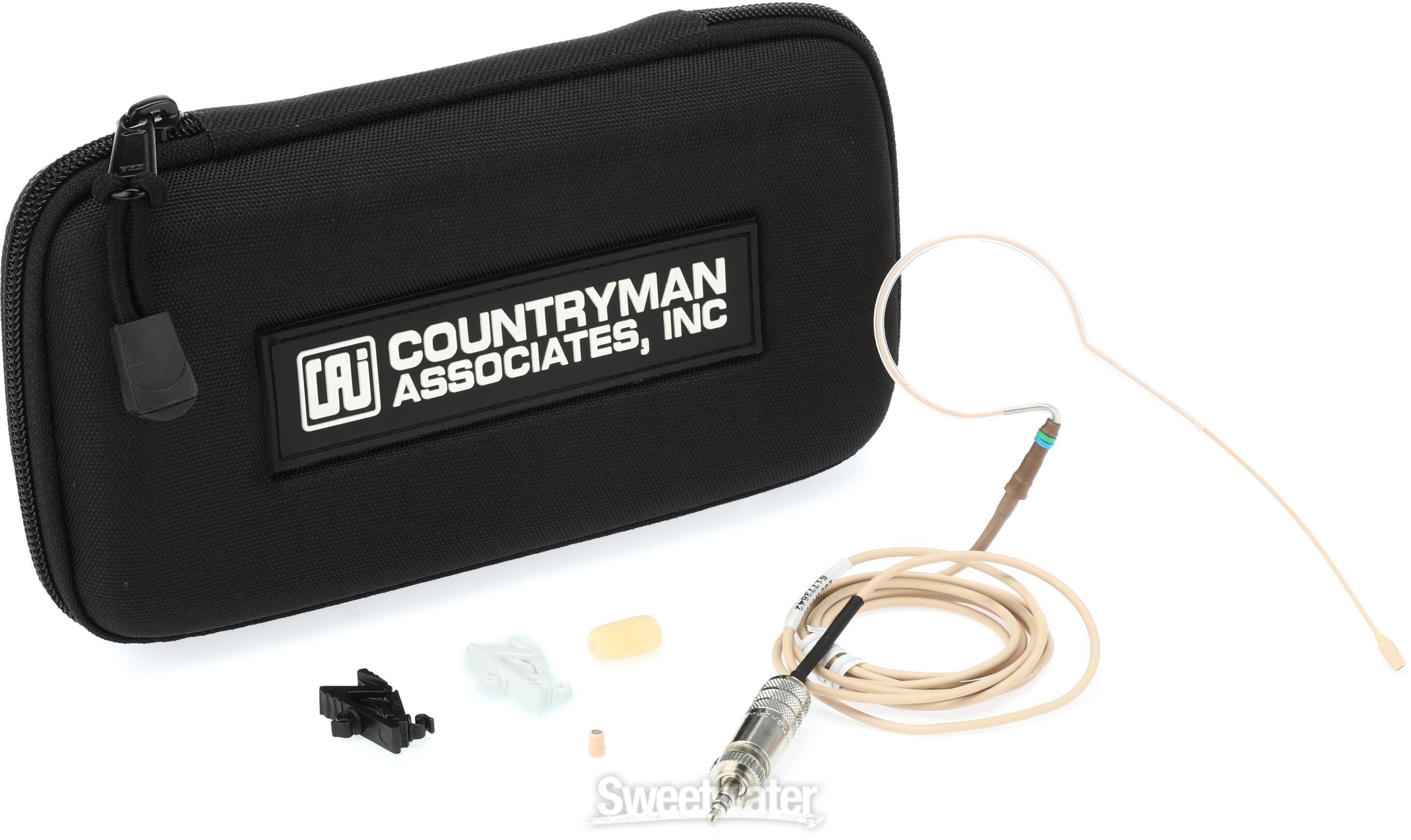 Countryman E6 Directional Earset Microphone for Vocals with 2mm Cable and  3.5mm Connector for Sennheiser Wireless - Light Beige