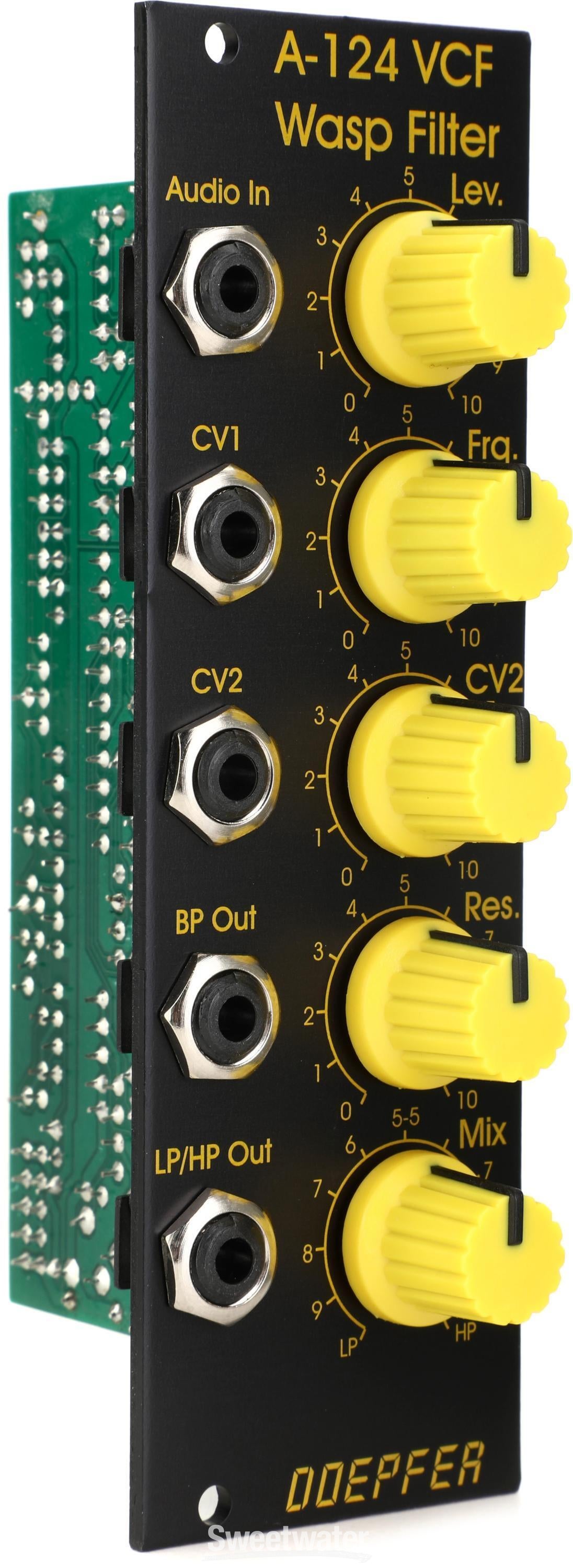 Doepfer A-124 VCF5 Wasp Filter Eurorack Module - Special Edition  Yellow/Black