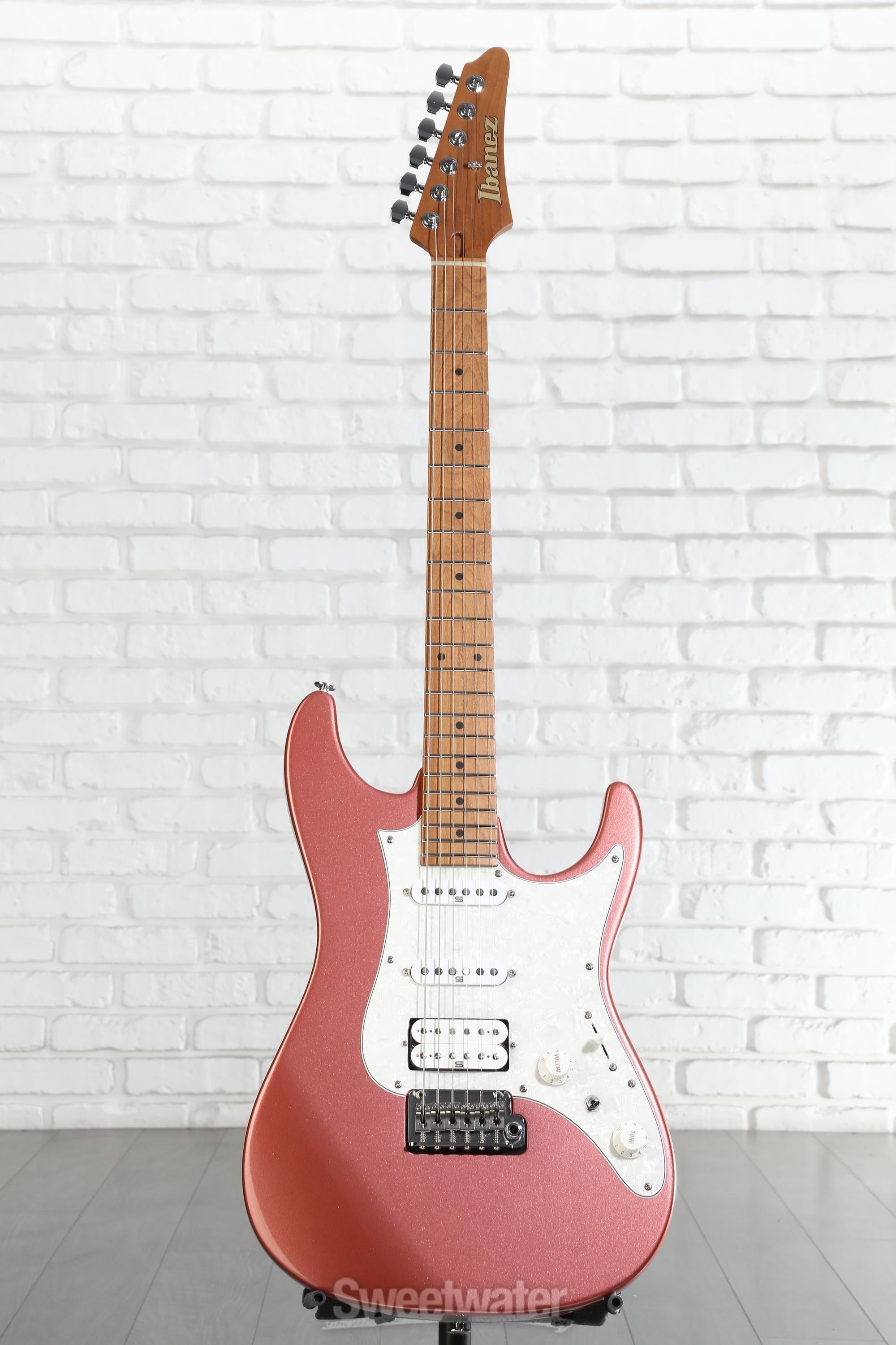 Ibanez Prestige AZ2204 Electric Guitar - Hazy Rose Metallic