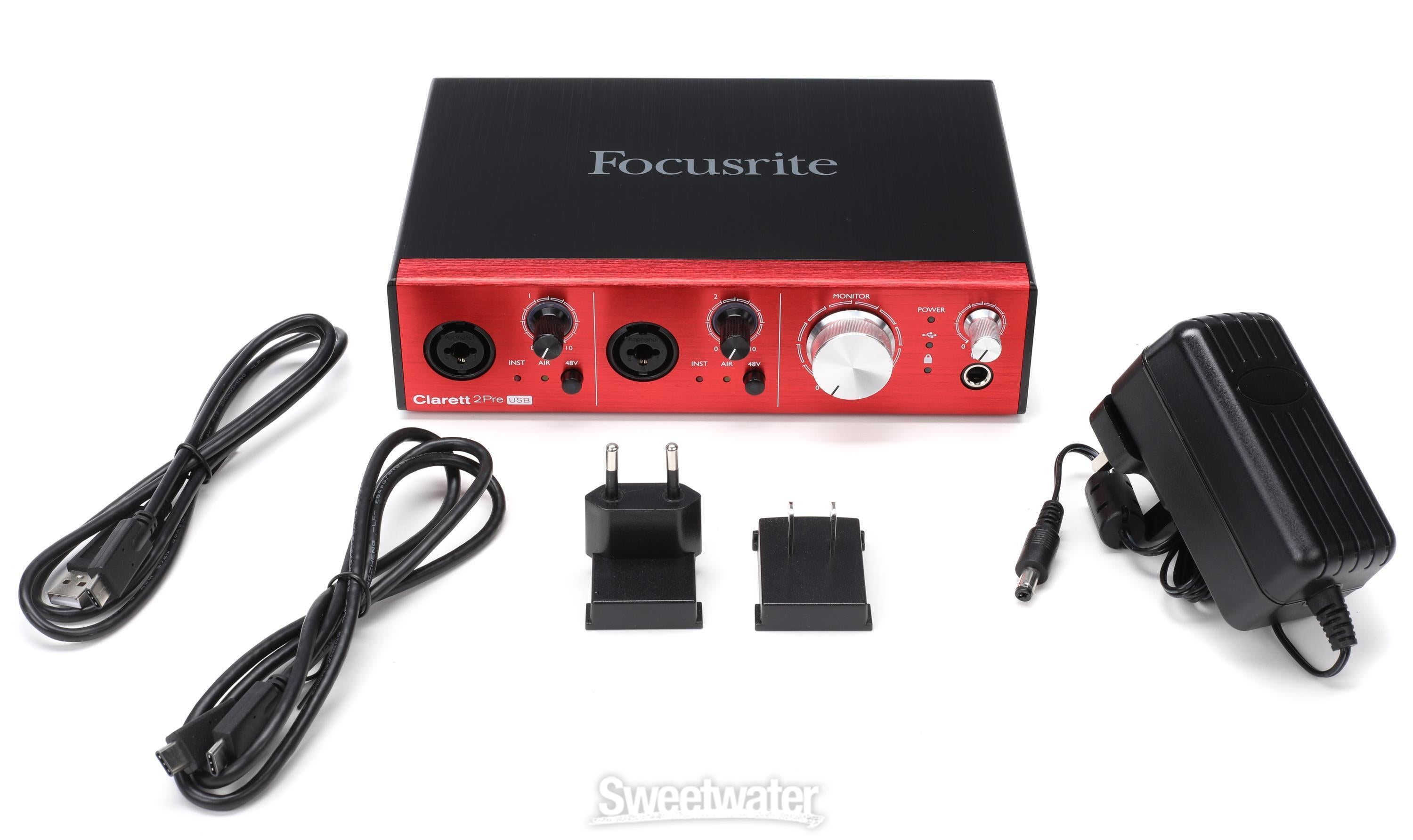 Focusrite Clarett 2Pre USB 10x4 Audio Interface Reviews | Sweetwater