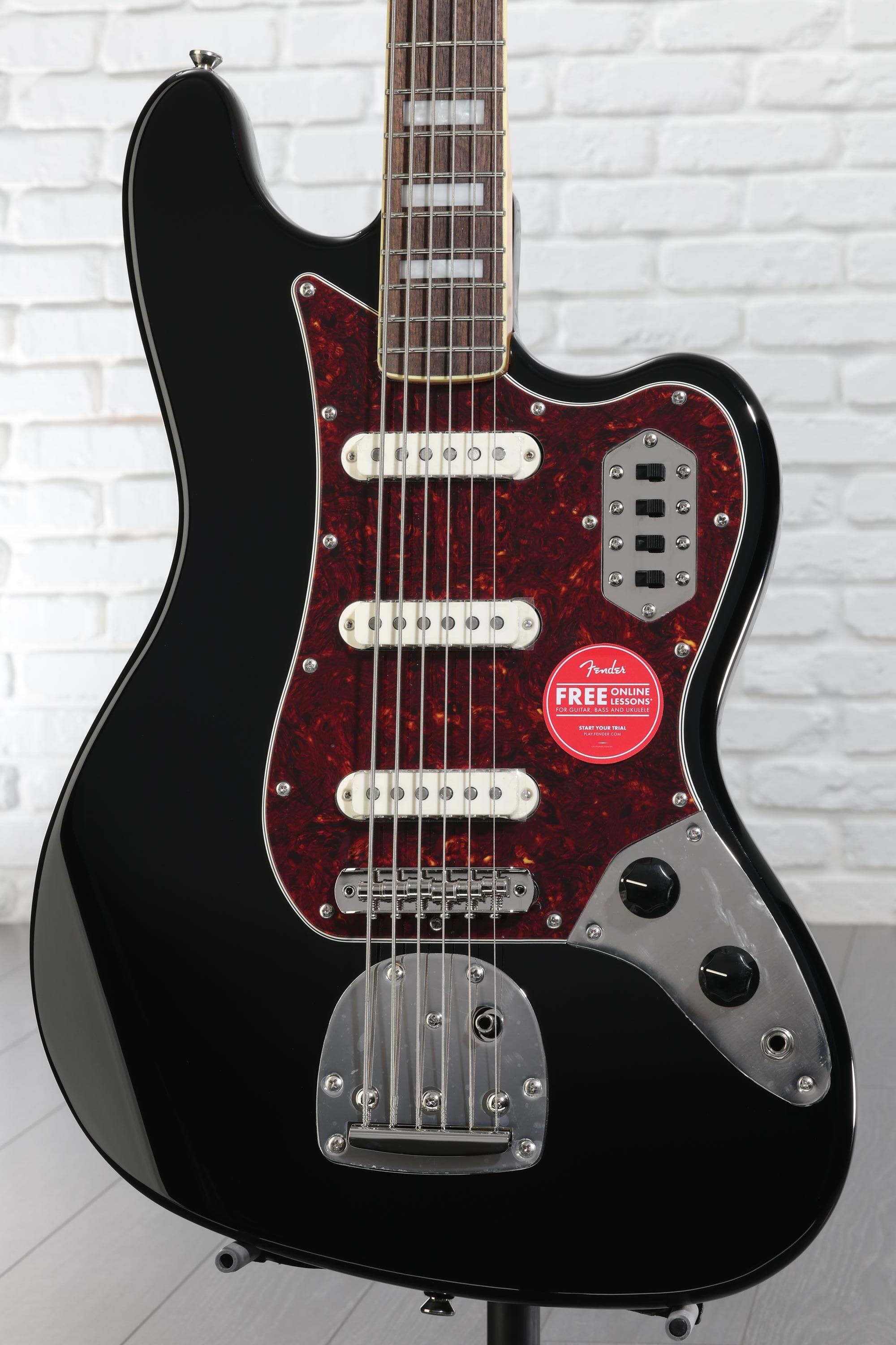 Squier Classic Vibe Bass VI Guitar - Black | Sweetwater