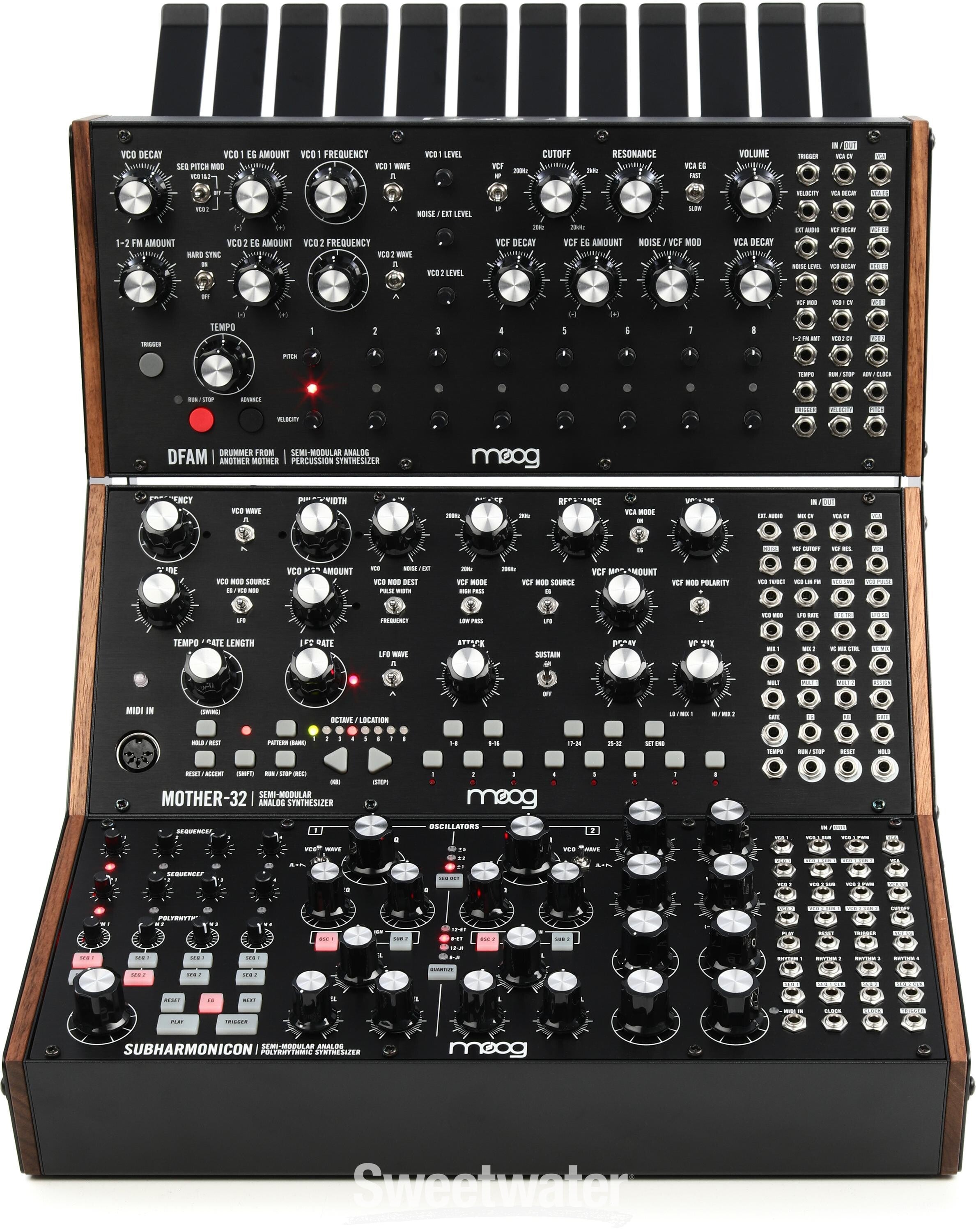 Moog Sound Studio 3: Subharmonicon, DFAM, and Mother-32 Analog