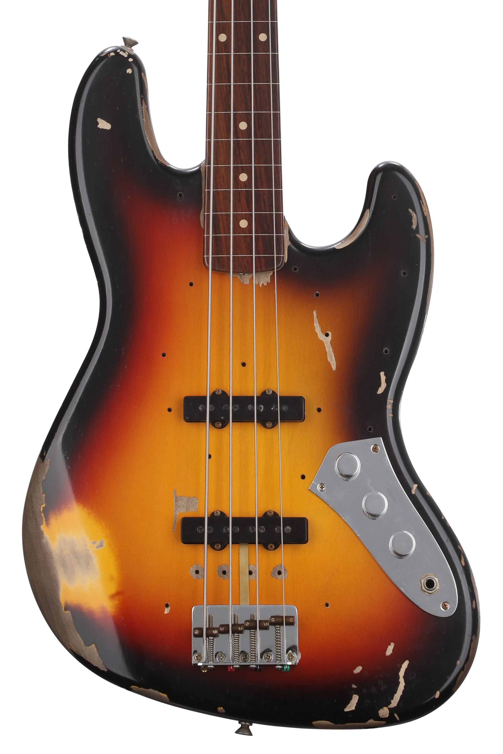 Fender Custom Shop Jaco Pastorius Relic Fretless Jazz Bass Guitar 3 Color Sunburst