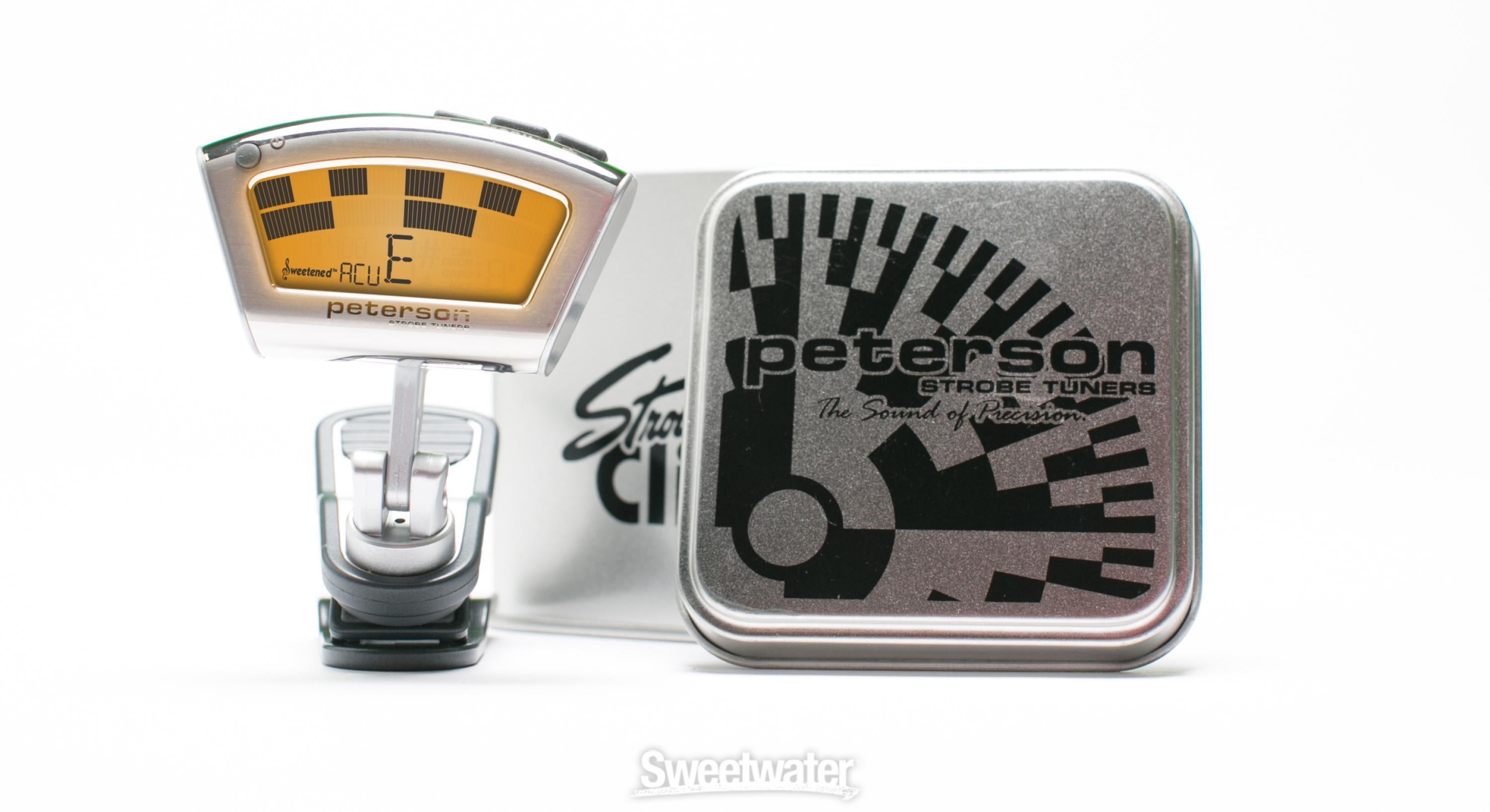 peterson STOROBE TUNERS SC-1 クリップチューナー Peterson SC-1 StroboClip Clip On Tuner Reviews | Sweetwater
